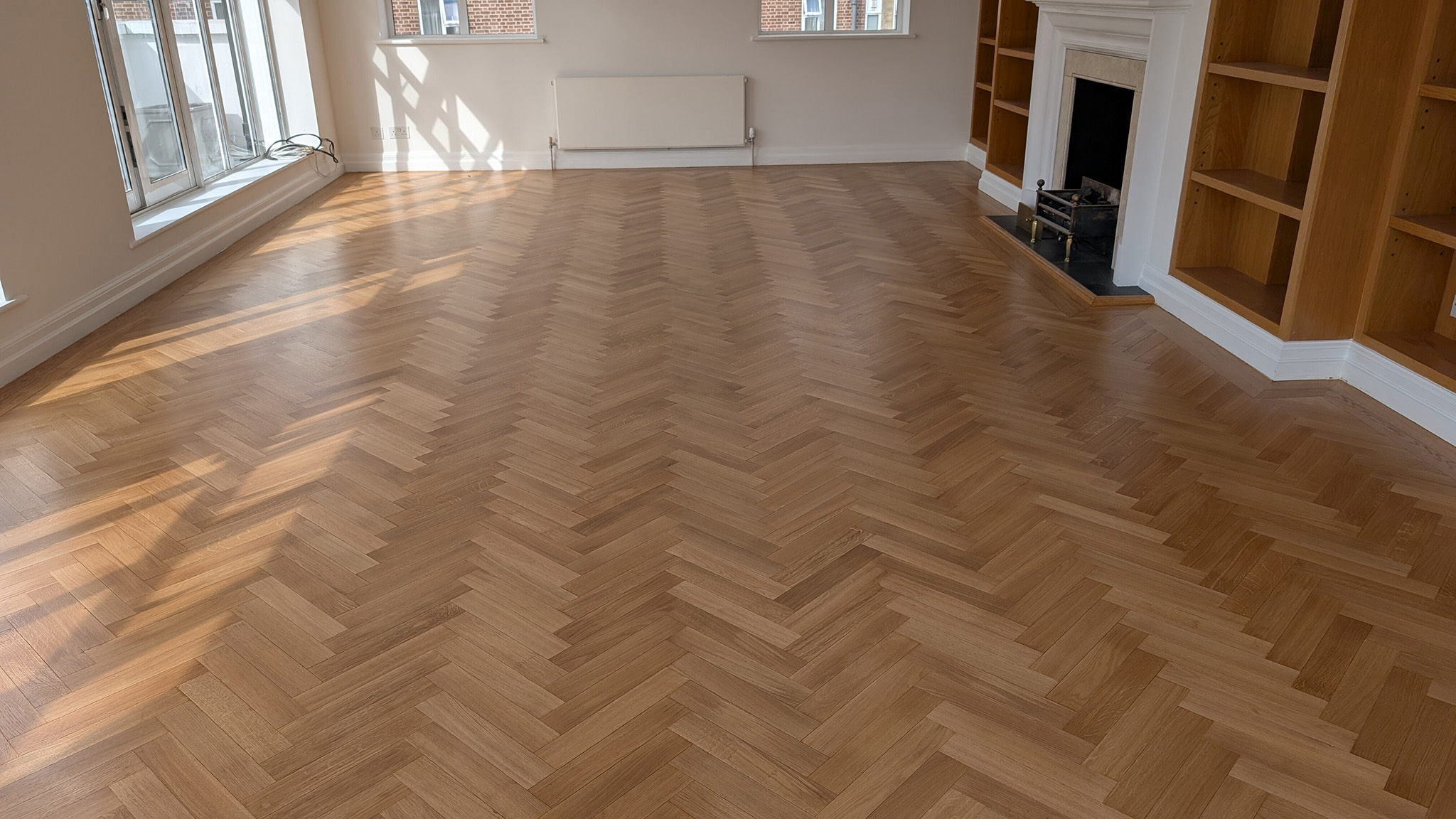 Restored & Sanded Parquet Flooring - Kensington