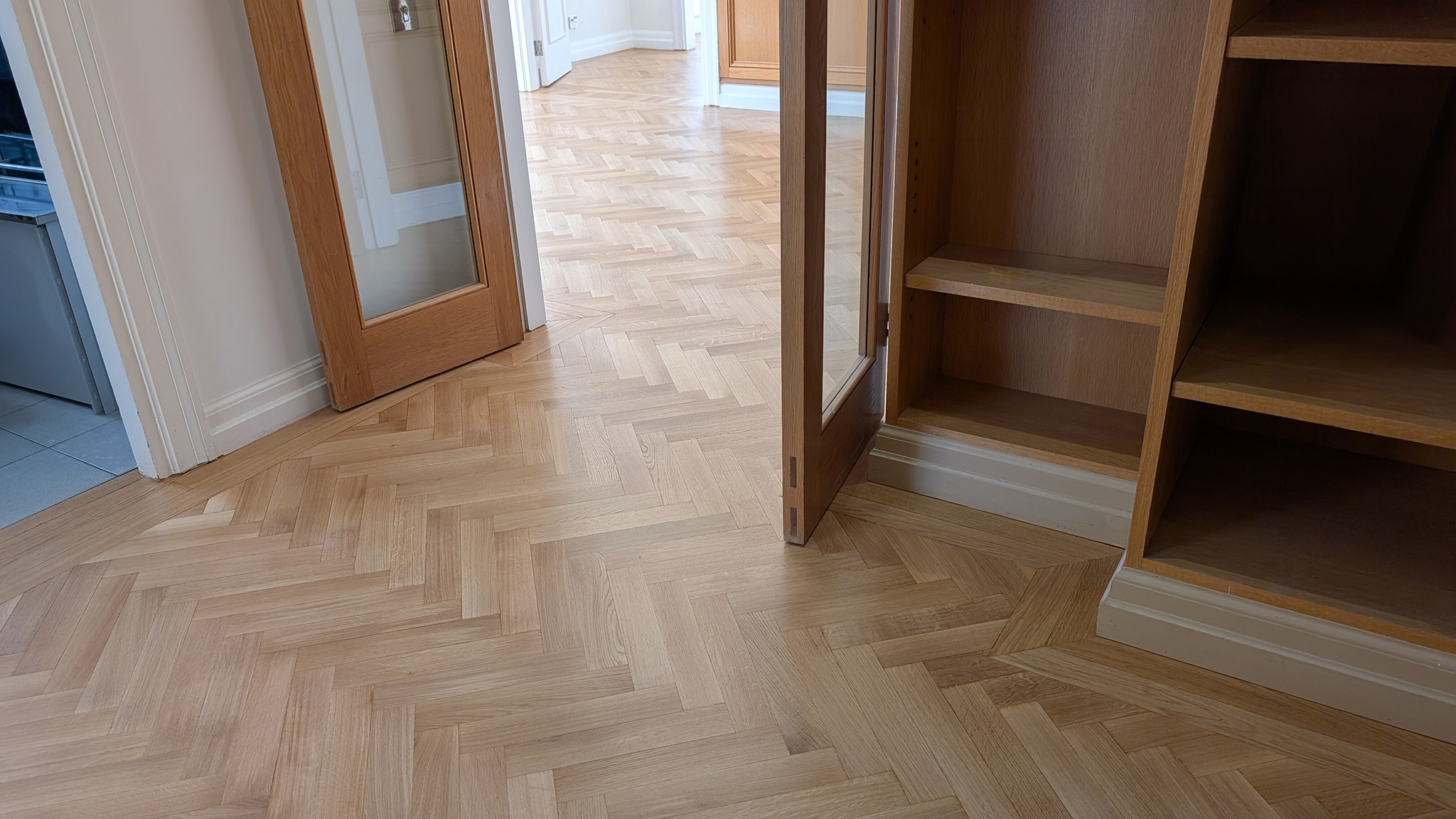 Restored & Sanded Parquet Flooring - Kensington