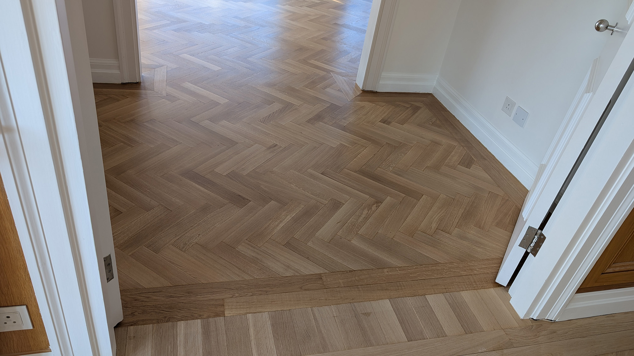 Restored & Sanded Parquet Flooring - Kensington