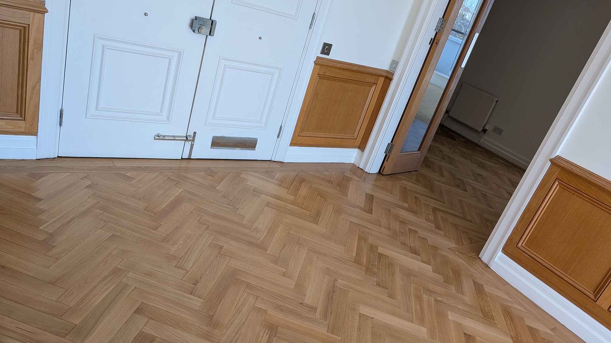 Restored & Sanded Parquet Flooring - Kensington