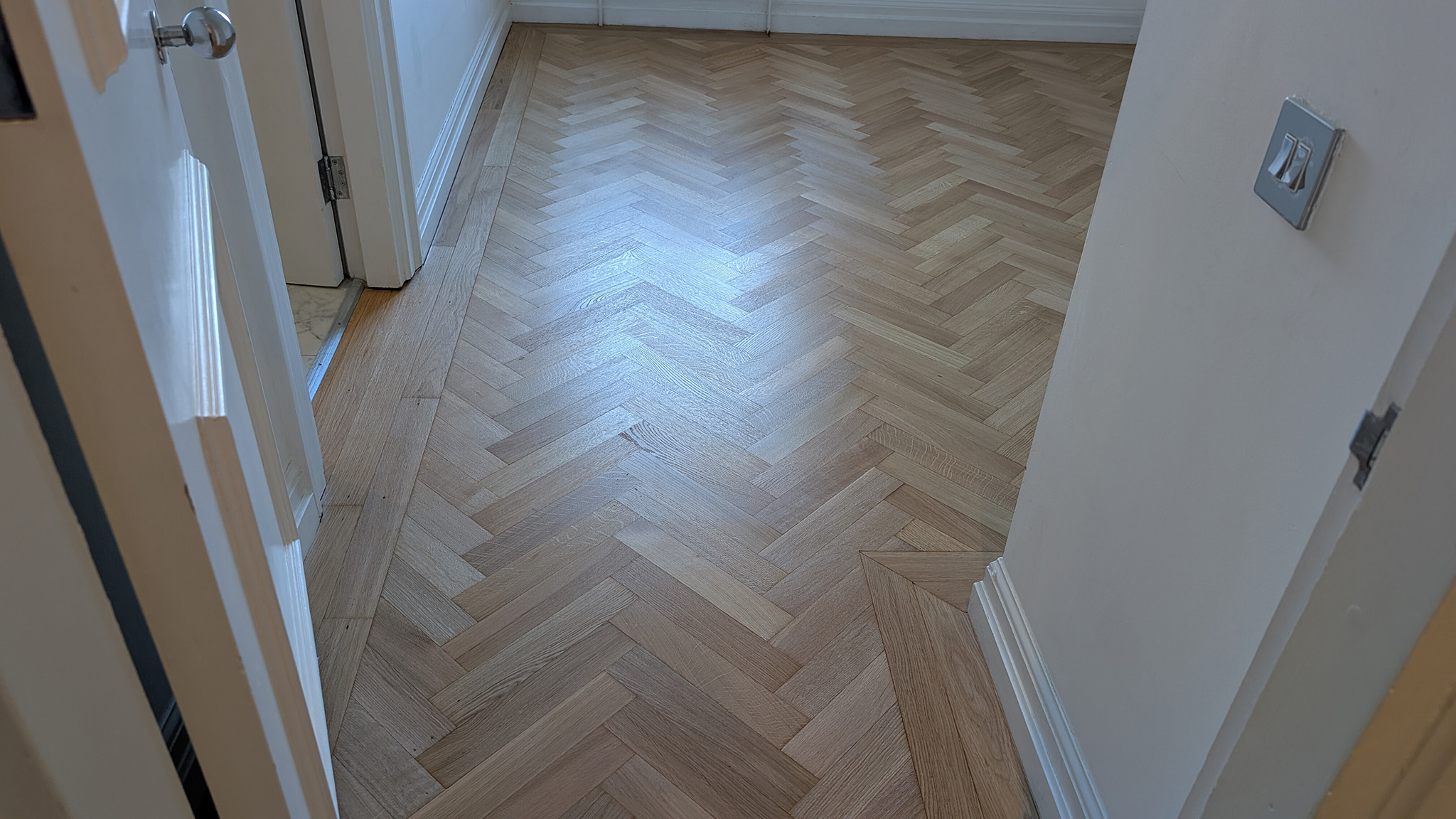 Restored & Sanded Parquet Flooring - Kensington