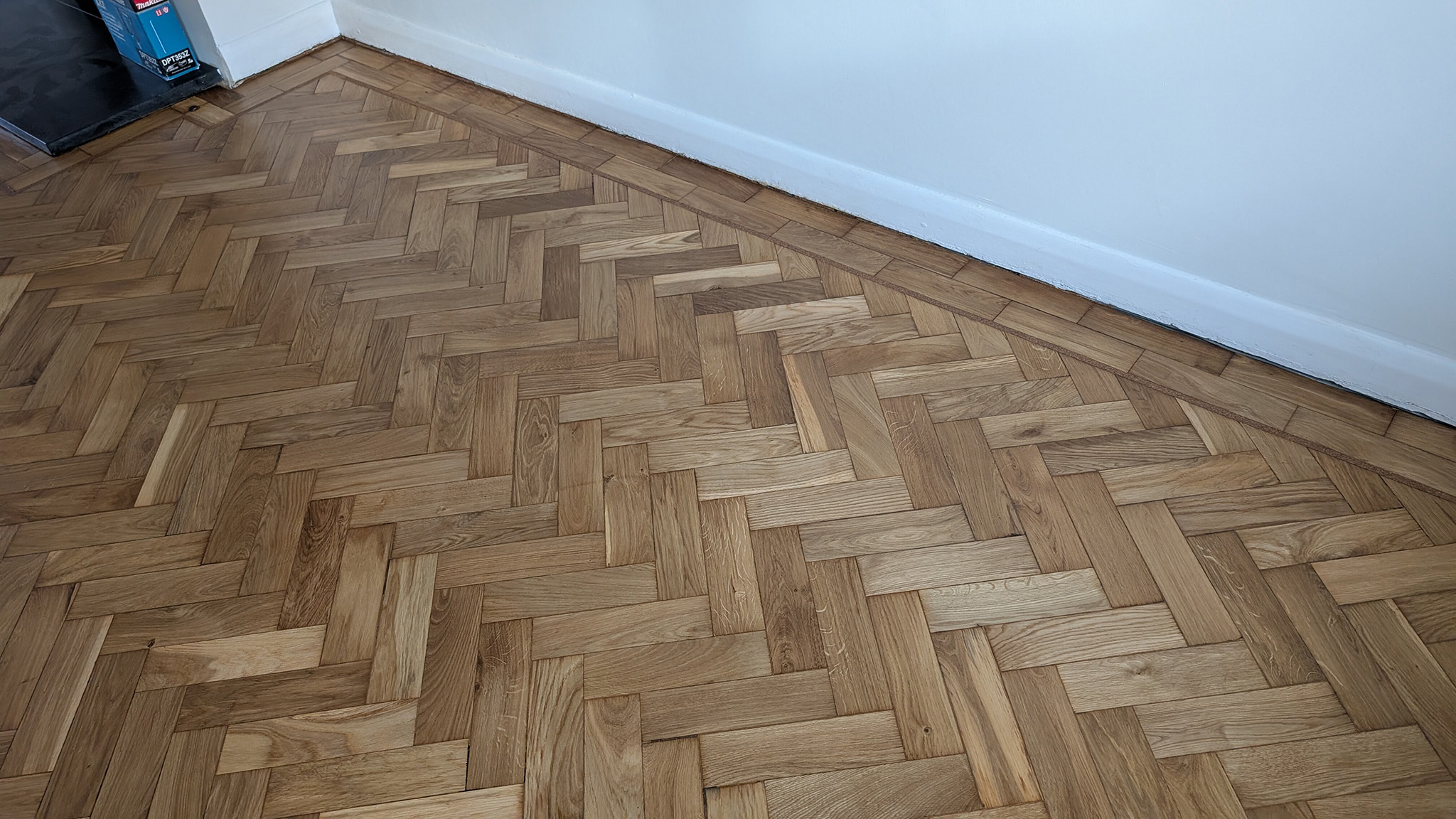 Freshly Sanded Parquet Flooring - Thames Ditton