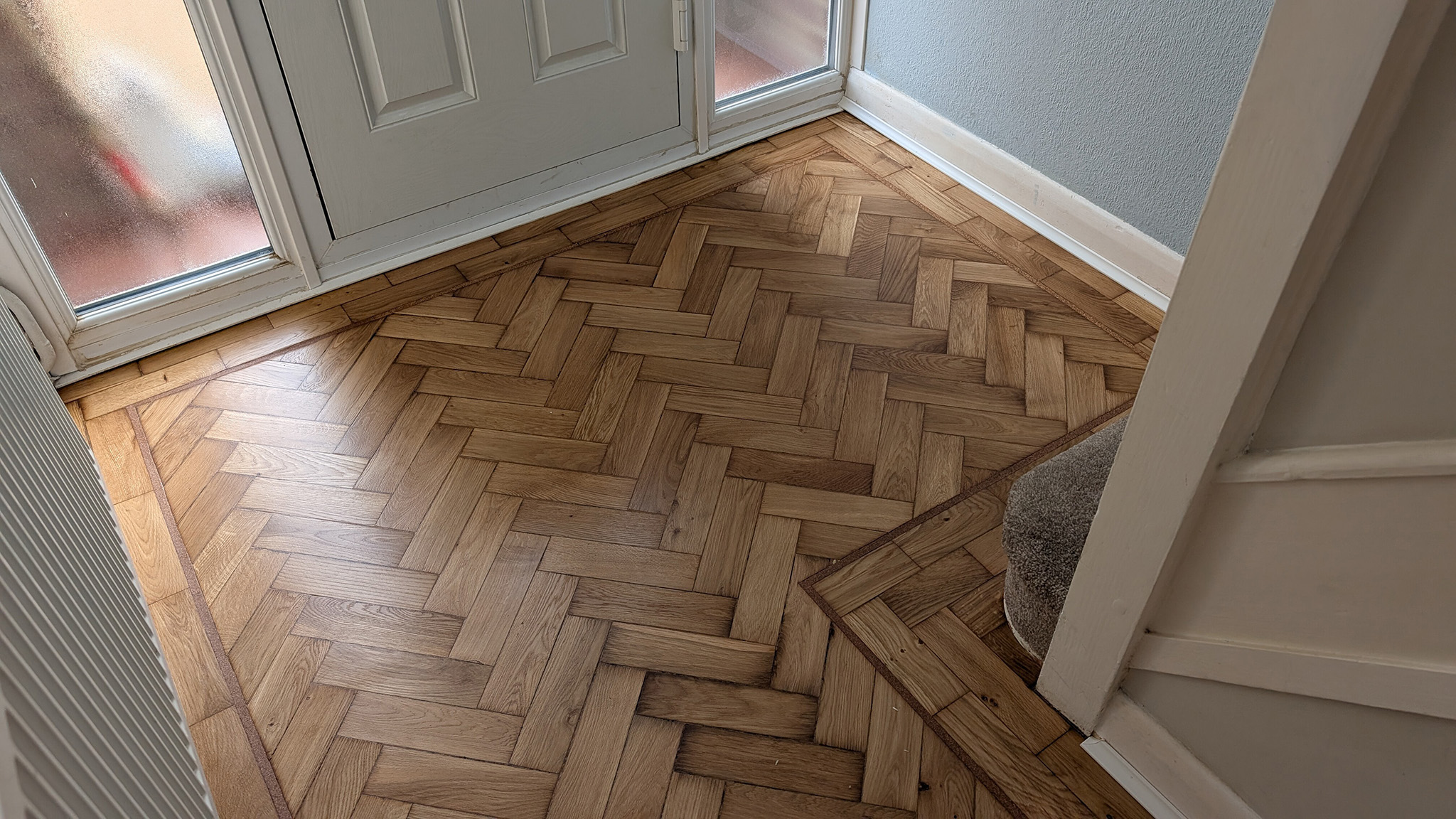 Freshly Sanded Parquet Flooring - Thames Ditton
