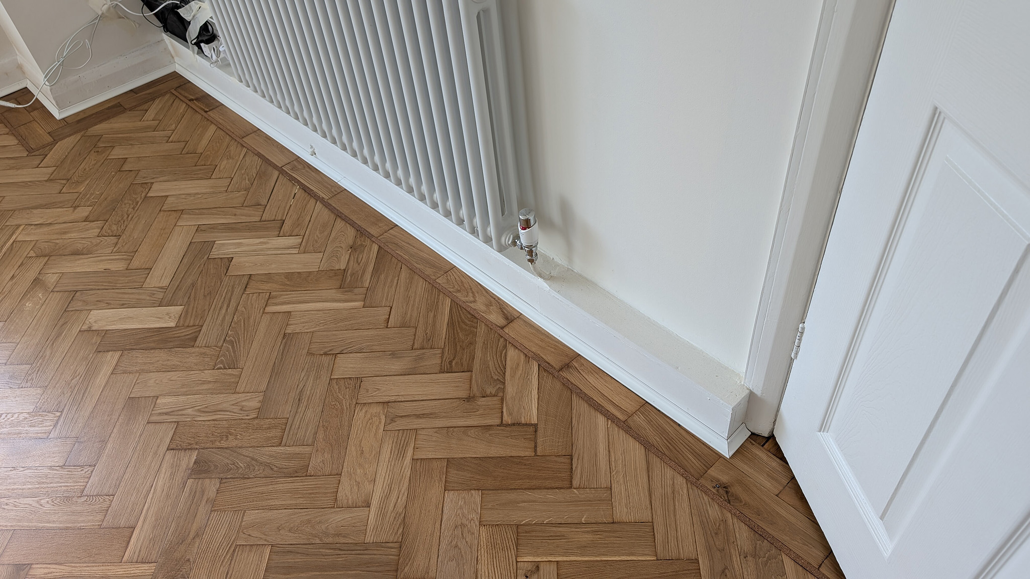Freshly Sanded Parquet Flooring - Thames Ditton