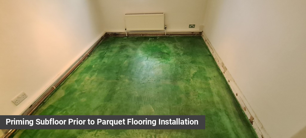 Priming Subfloor Prior to Parquet Flooring Installation