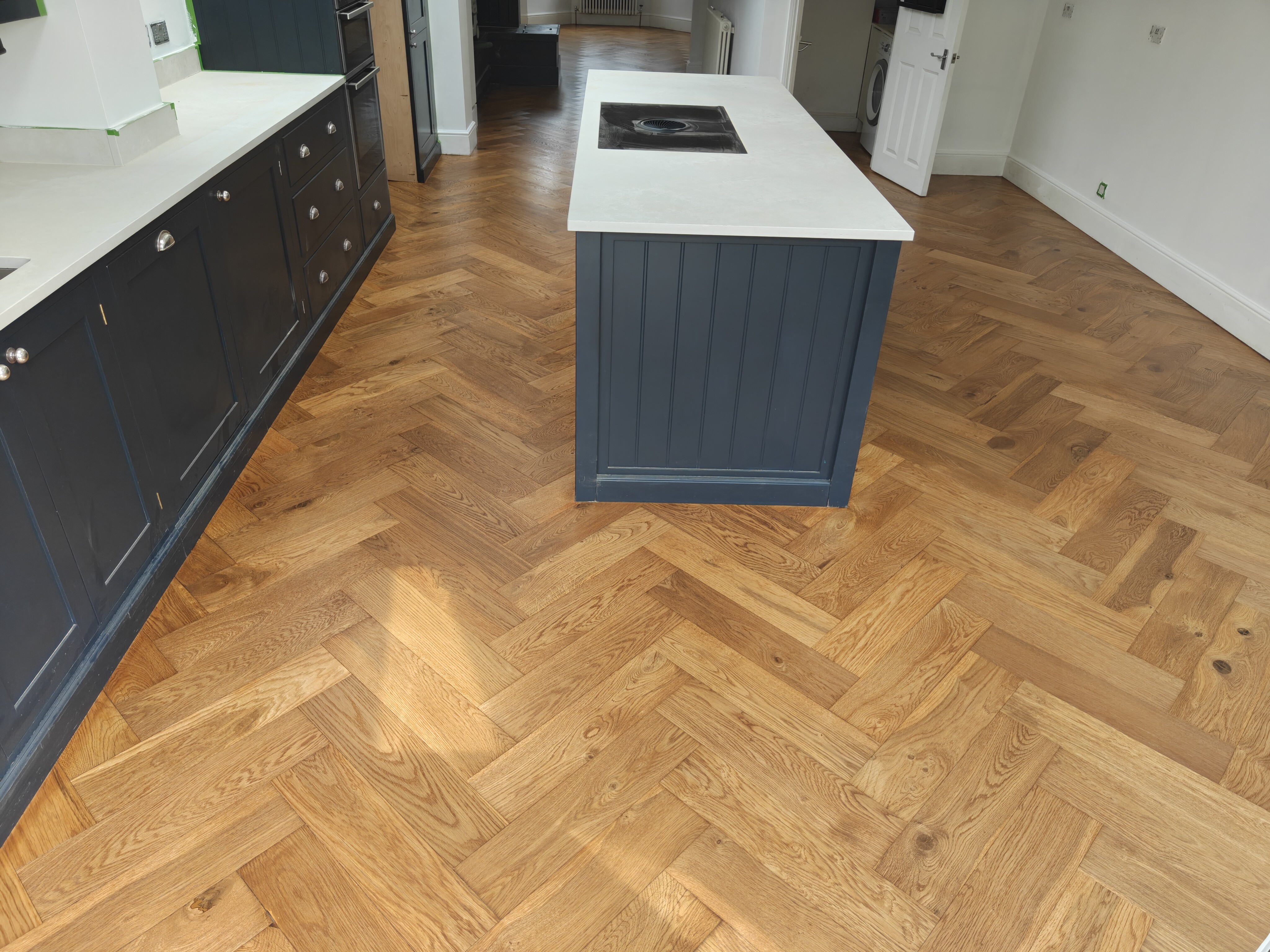 Sanding of a Wood Parquet Flooring