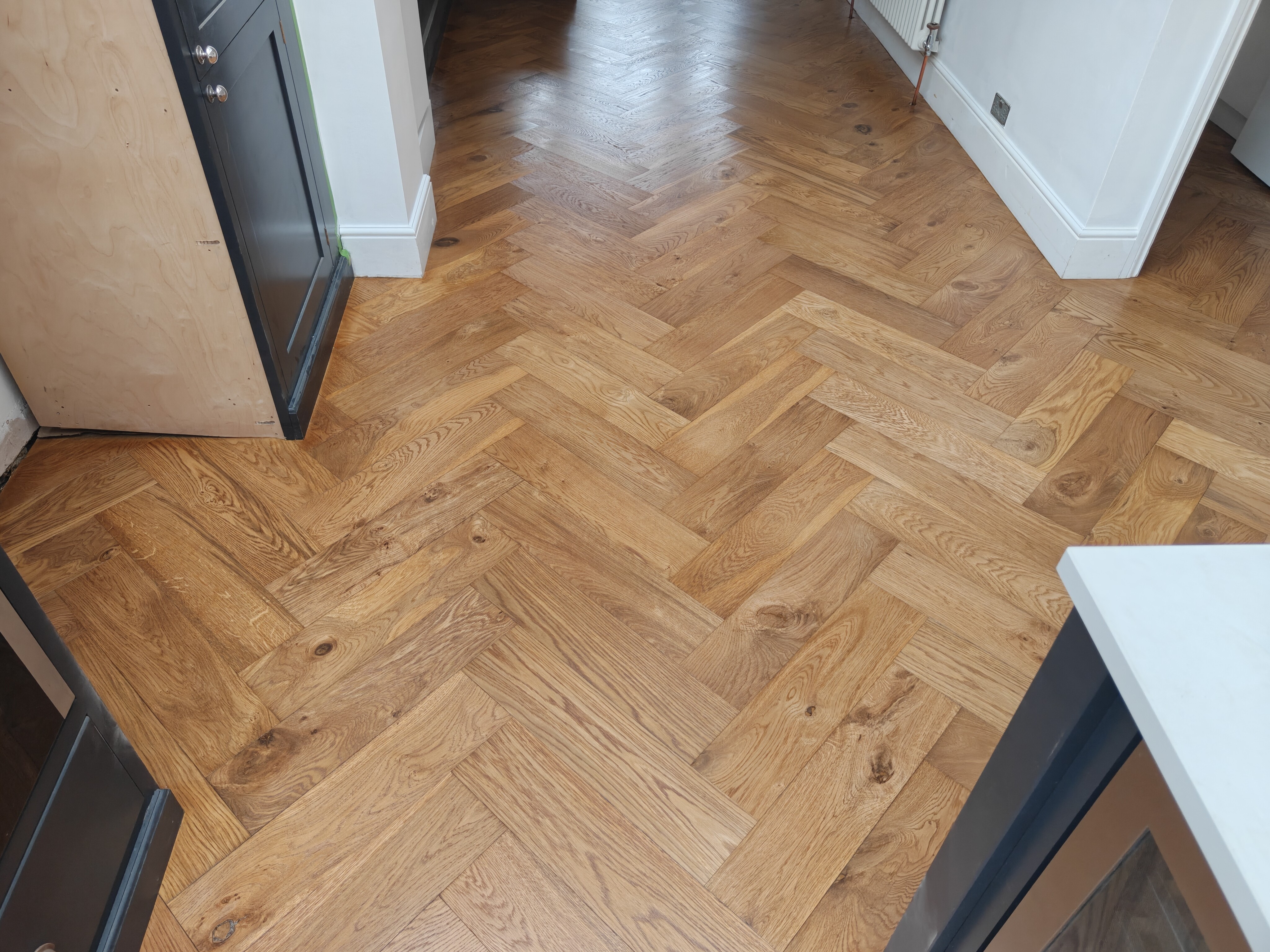 Sanding of a Wood Parquet Flooring