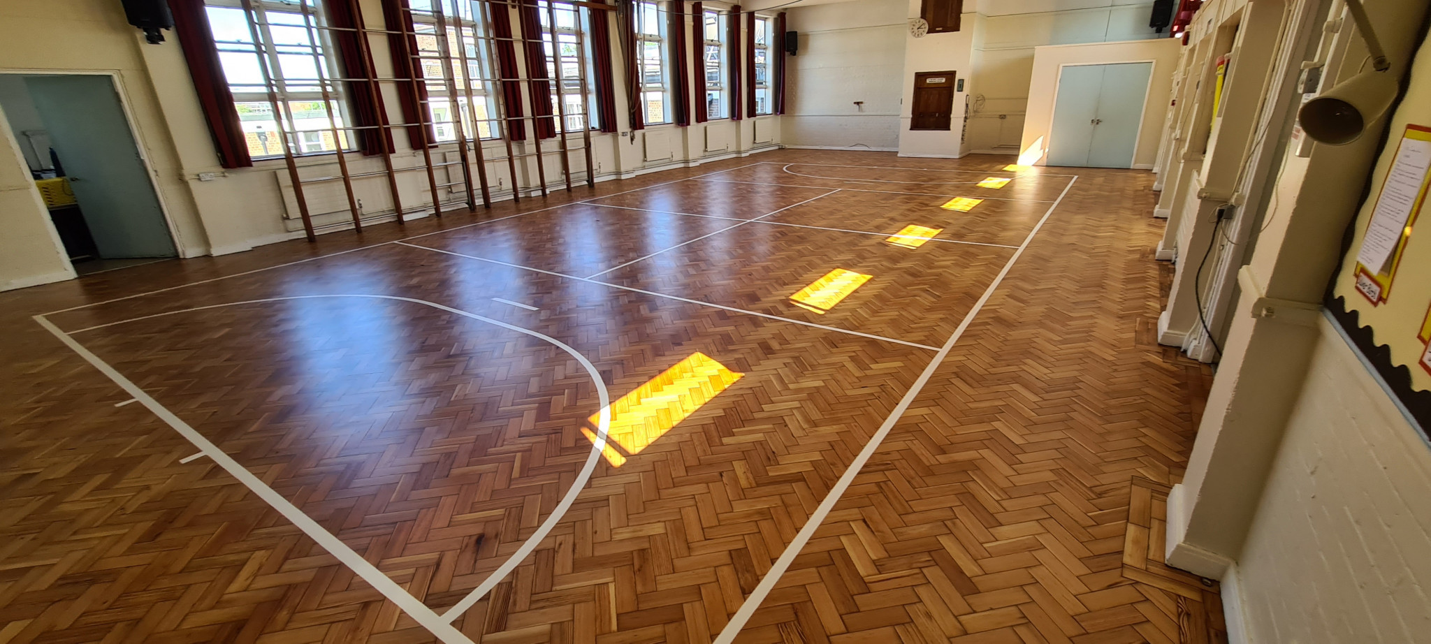 Restored Sport Hall with Line Marking