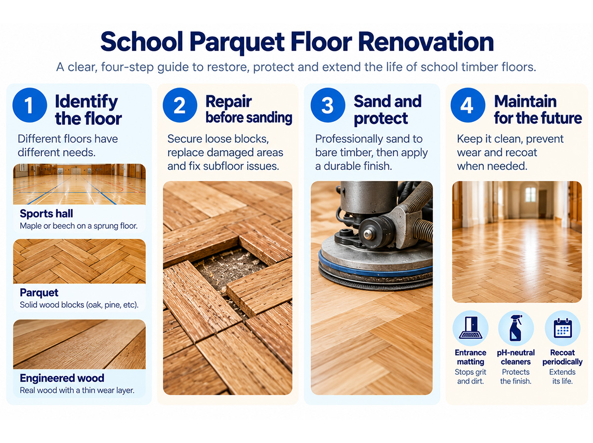 School Parquet Flooring Renovation
