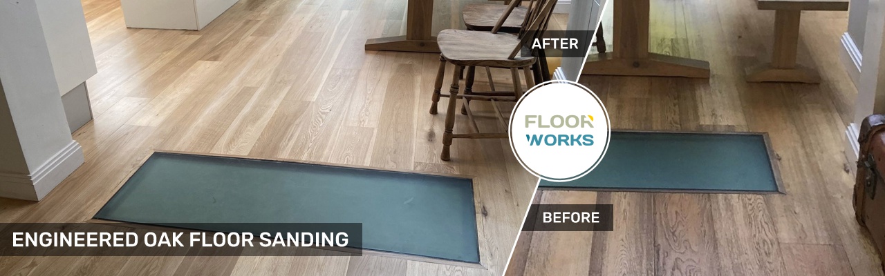 Engineered Oak Floor Restored by Floorworks