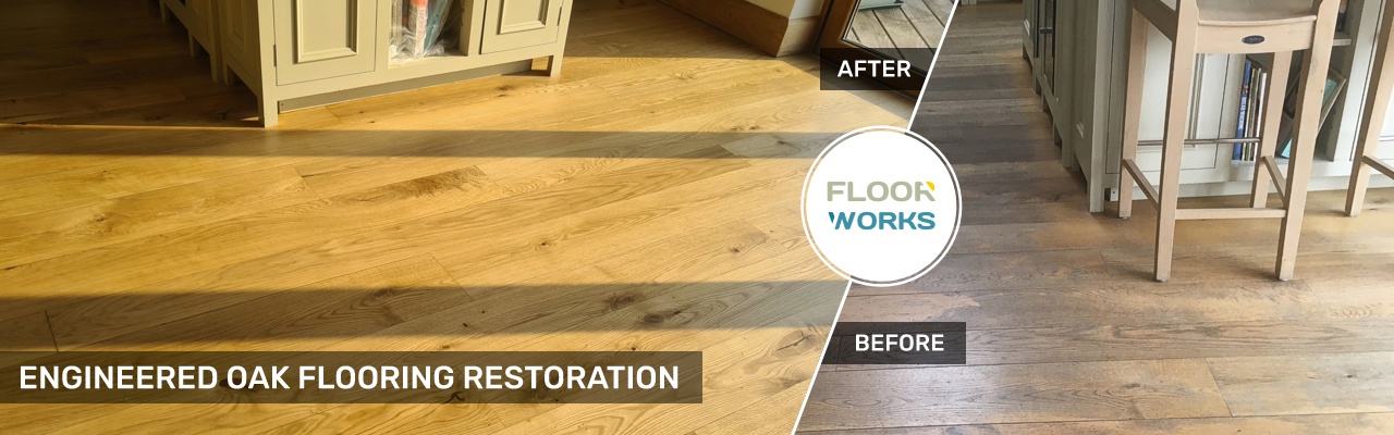 Engineered Oak Flooring Restoration by Floorworks