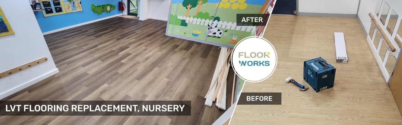 LVT Flooring Replacement in Banana Moon Day Nursery, Chiswick