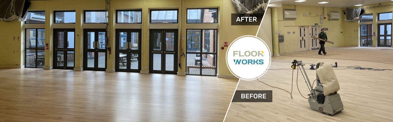 Restoration of Junckers Flooring in East Sheen Primary, SW14