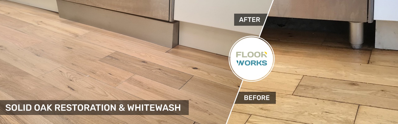 Solid Oak Flooring Restored by Floorworks
