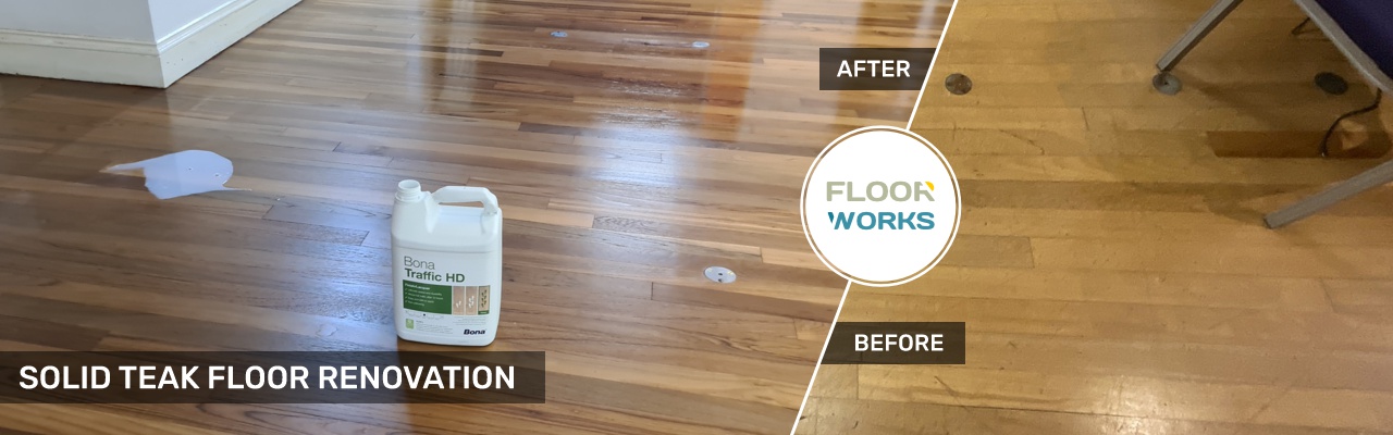 Solid Teak Floor Renovation