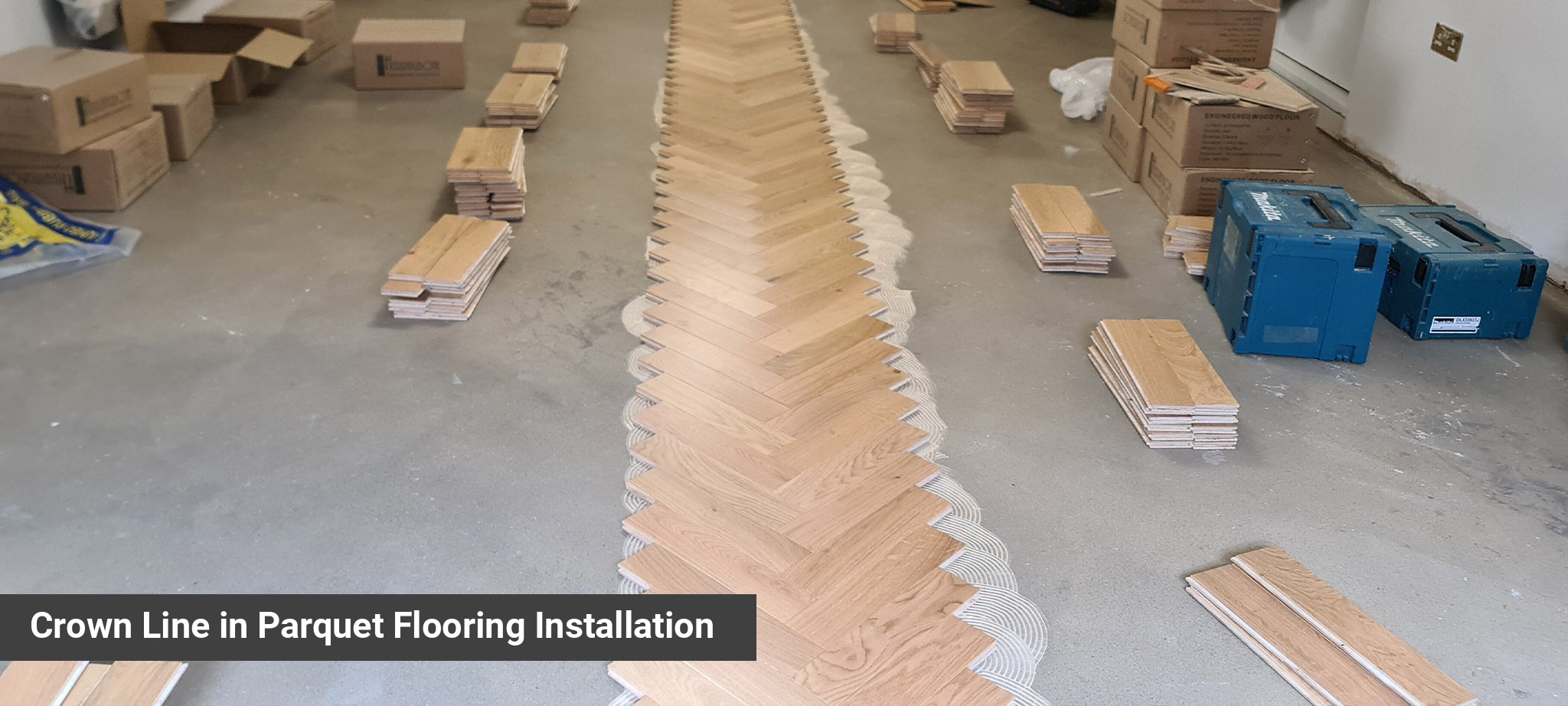 Crown Line in Parquet Flooring Installation