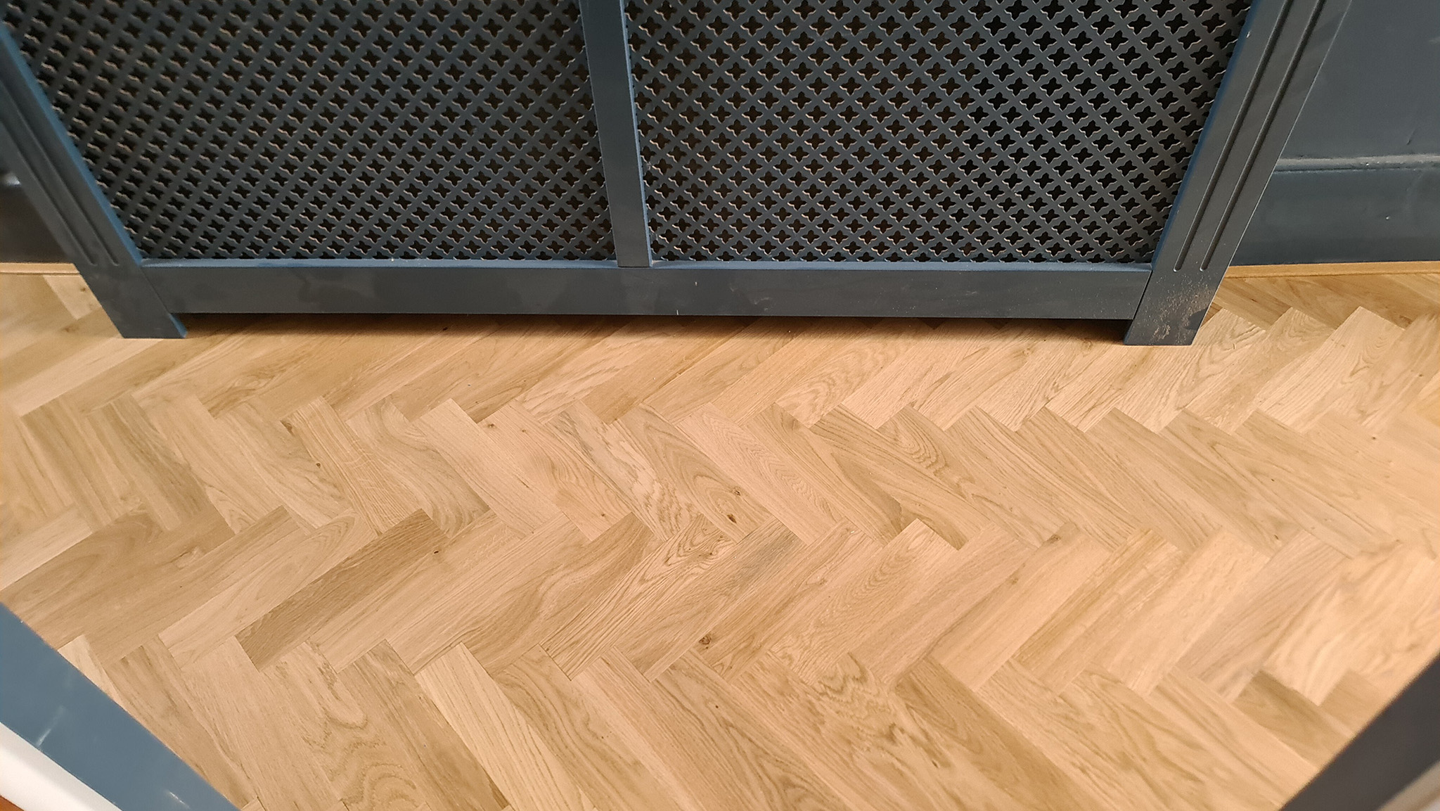 Solid Oak Parquet Flooring Installation - Islington