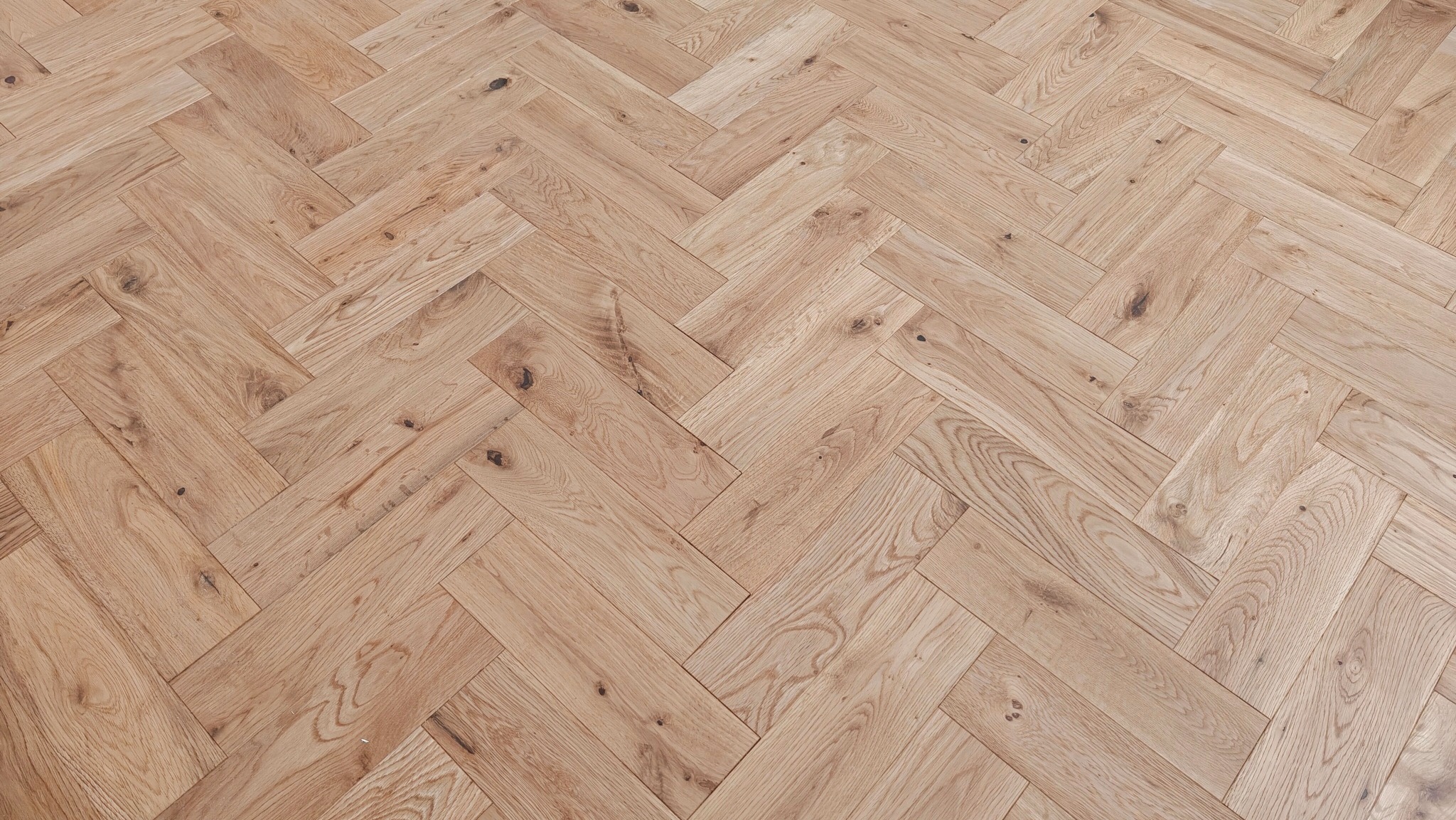 Solid Oak Herringbone Parquet Flooring Fitting - Clapham