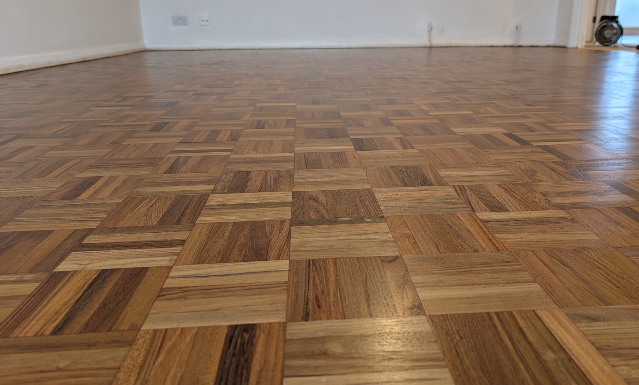 Completed mosaic parquet fingers restoration - Blackheath
