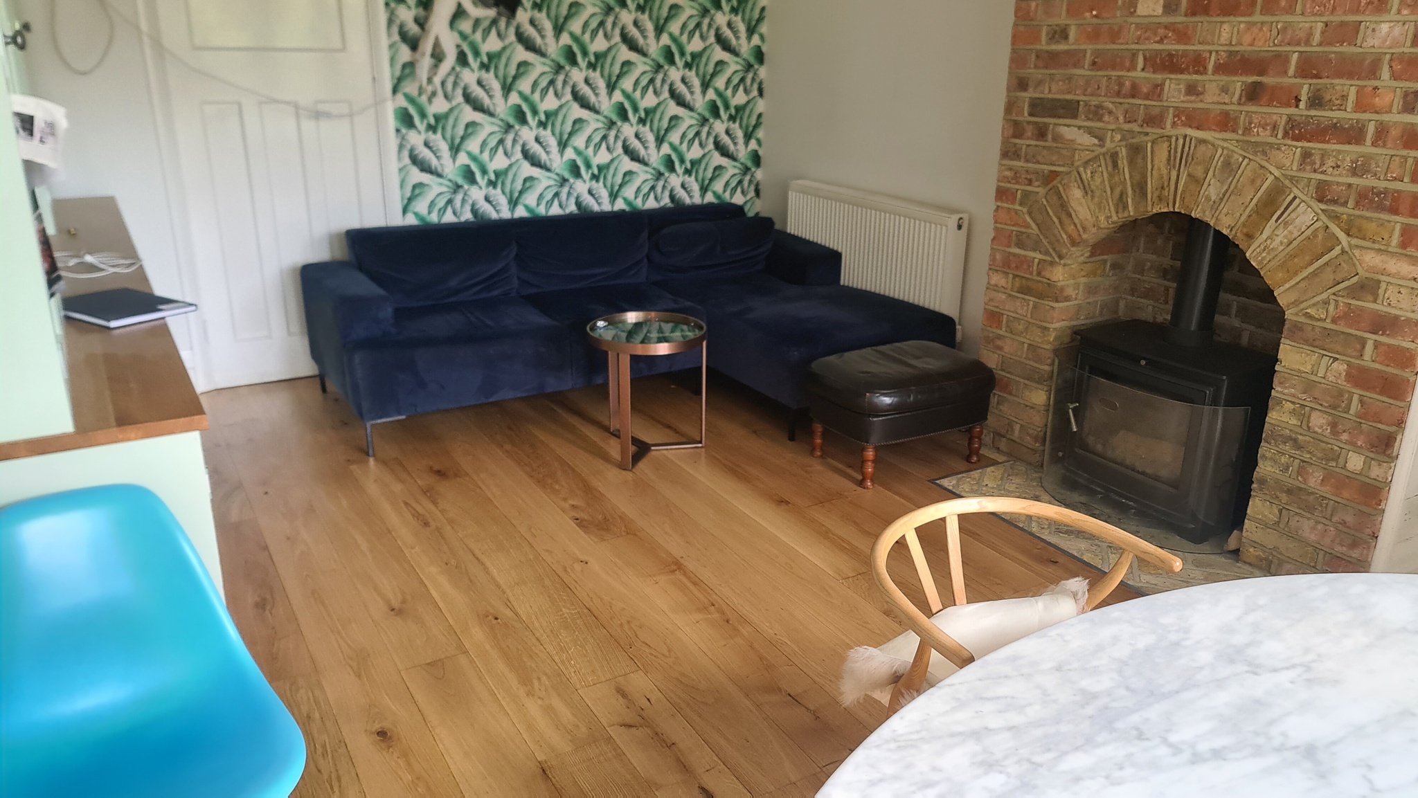 Restoration of engineered oak wood floors - Ealing