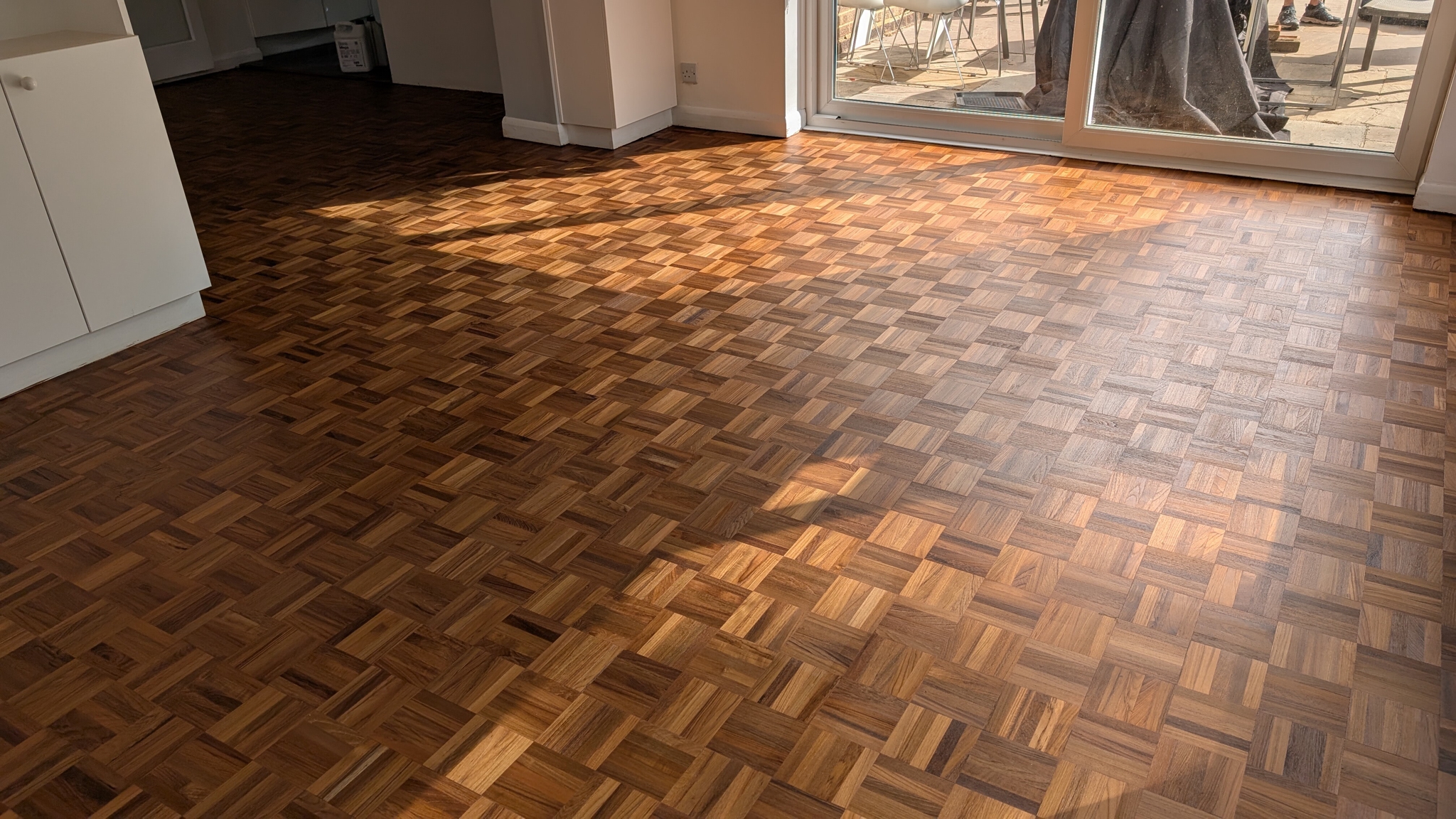 Teak Mosaic Fingers Parquet Flooring Restoration in West Byfleet, KT14, GU22