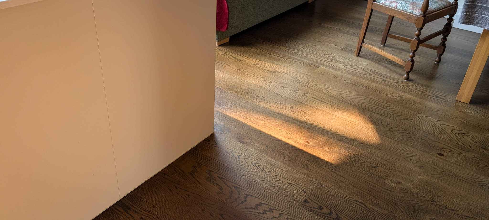 Oak Flooring Finished in Jacobean Oak Stain - Hampton Wick