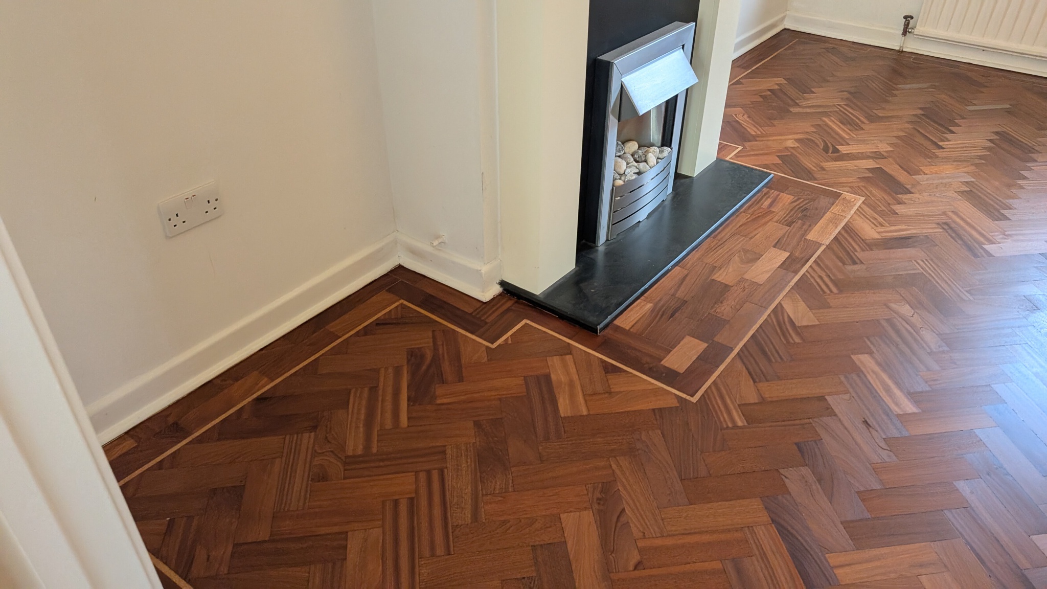 Merbau Parquet Flooring Restoration - Gerrards Cross