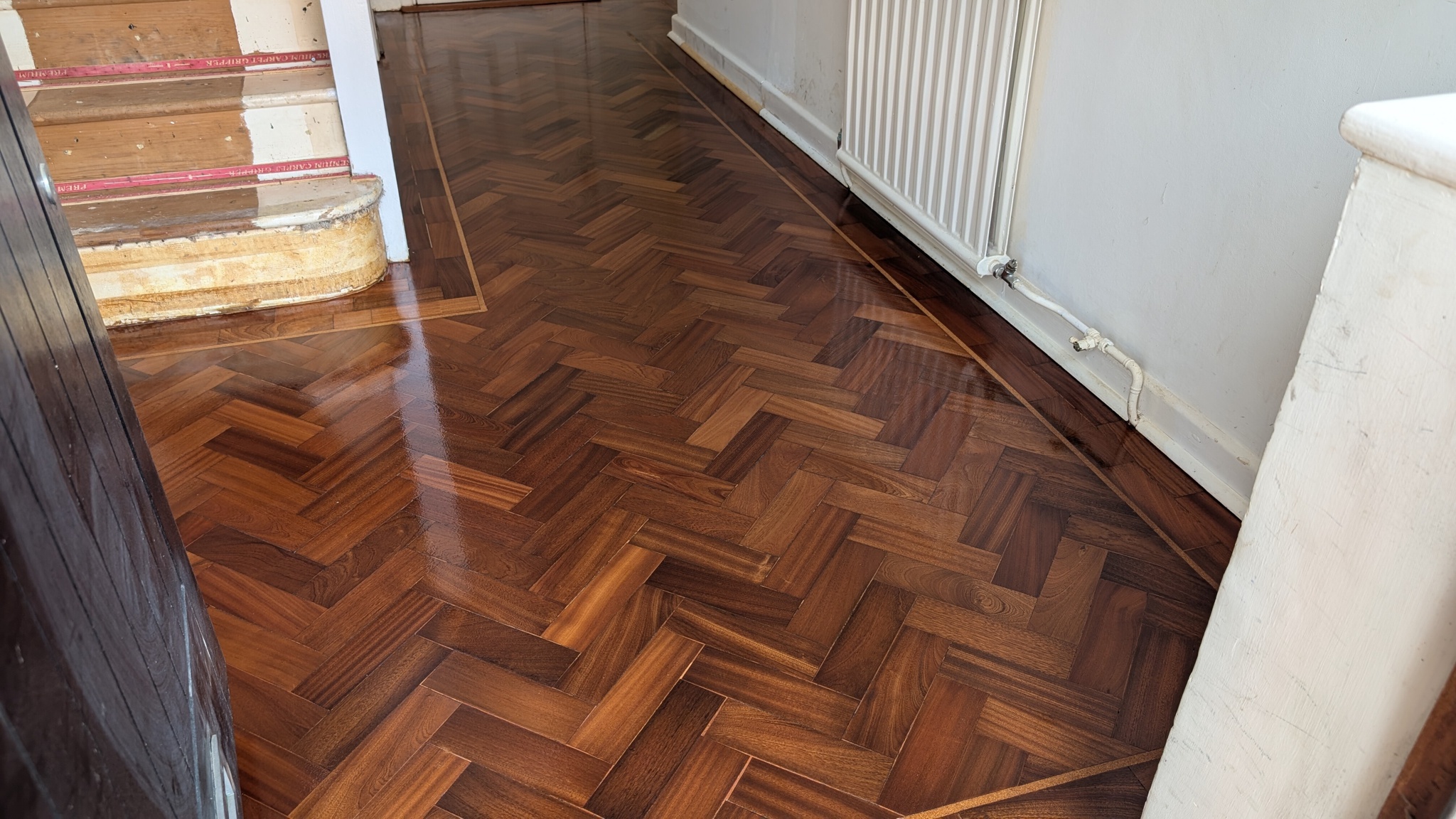 Merbau Parquet Flooring Restoration - Gerrards Cross