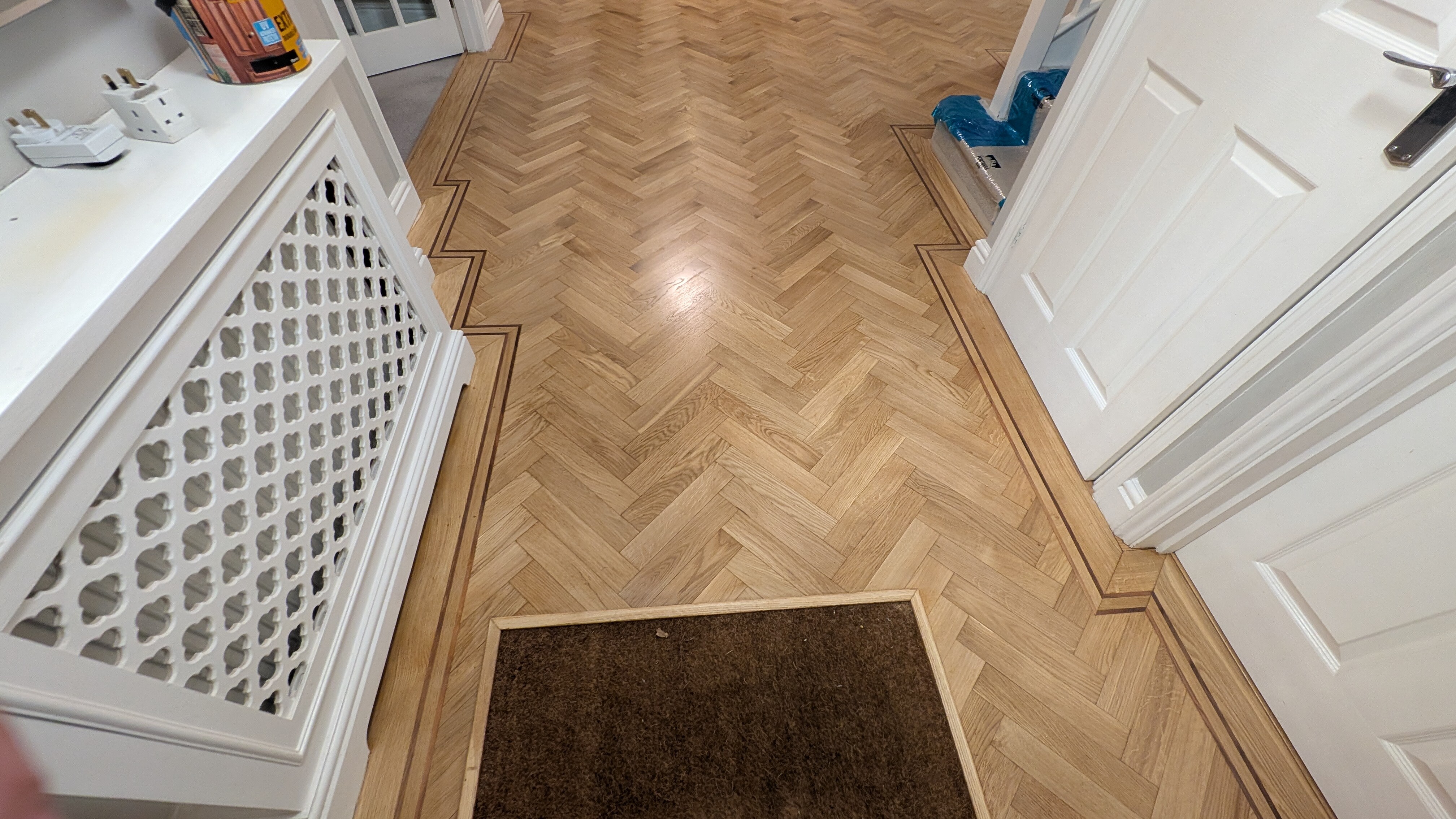 Oak Parquet Flooring Restoration - Epping