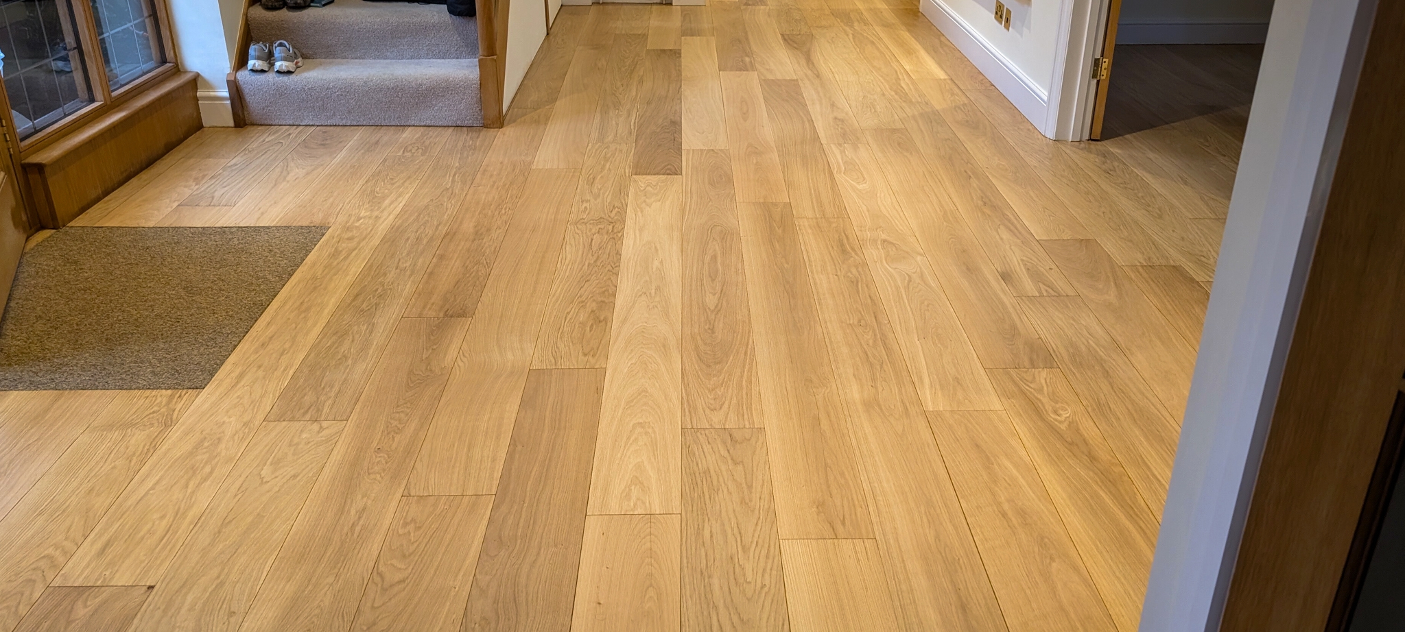 Solid Oak Flooring Restoration - Leatherhead