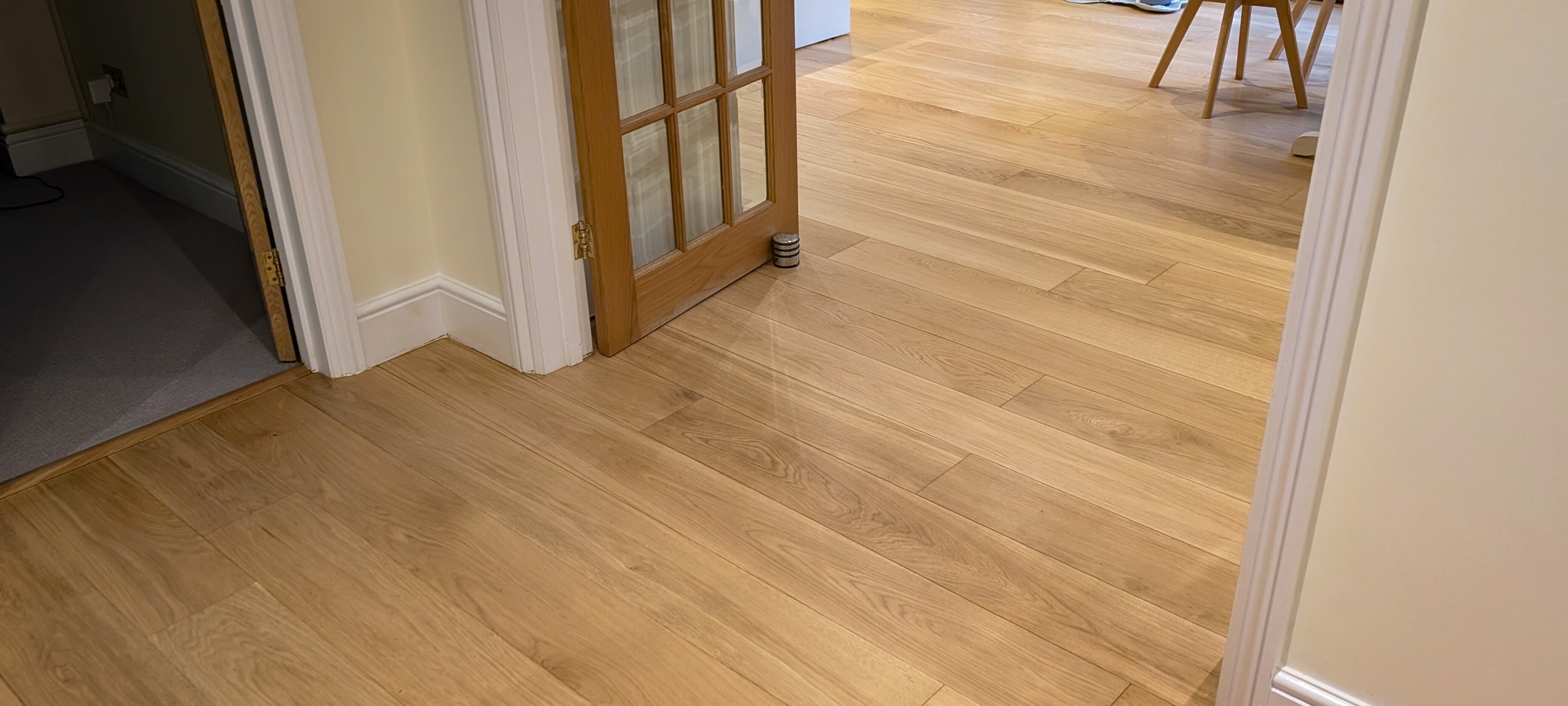 Solid Oak Flooring Restoration - Leatherhead