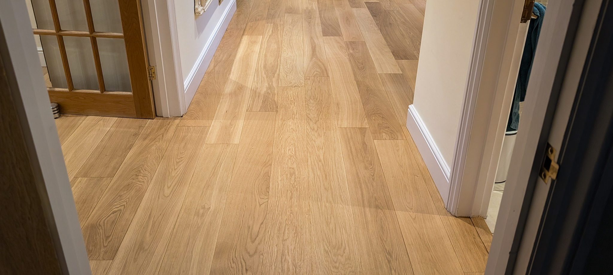 Solid Oak Flooring Restoration - Leatherhead