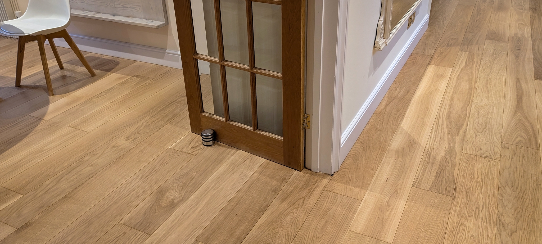 Solid Oak Flooring Restoration - Leatherhead