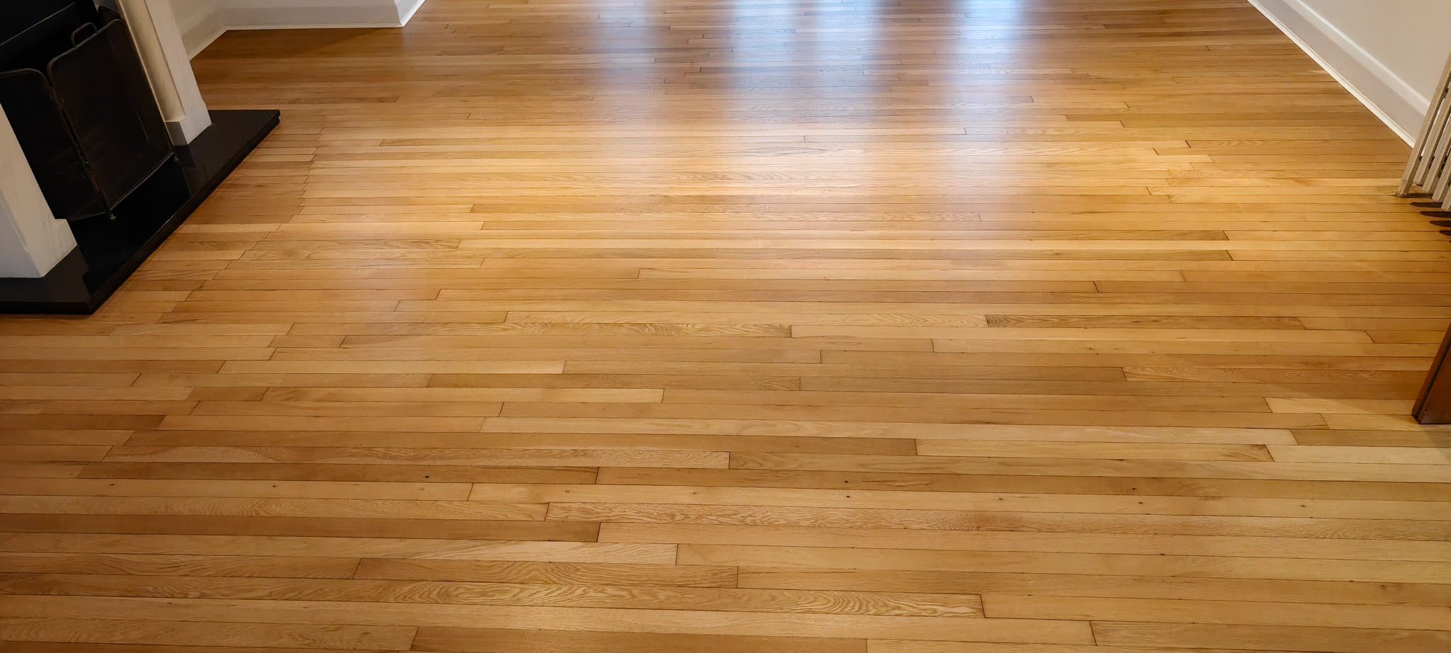 Solid Oak Strip Flooring Restoration - Kingston