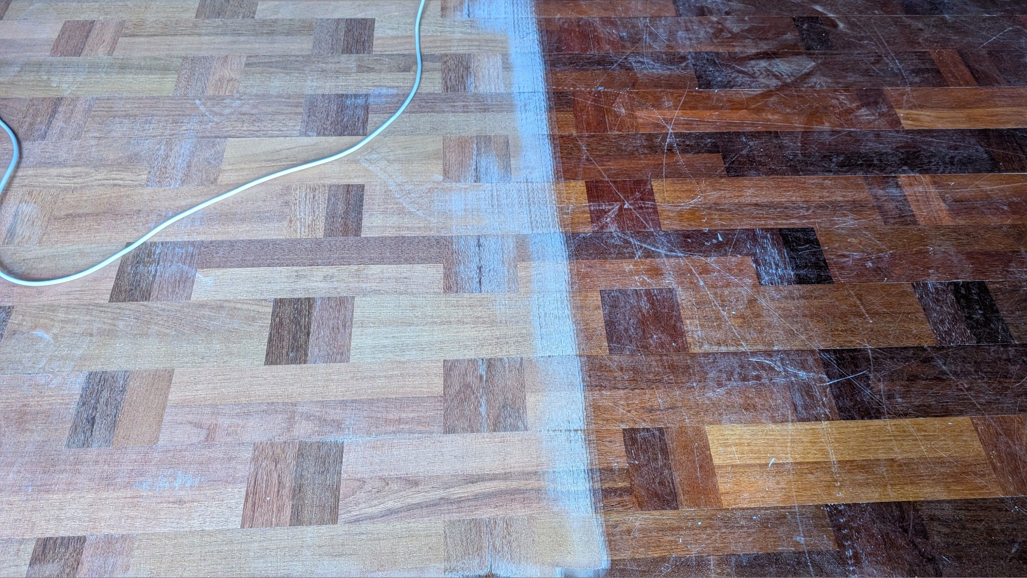 The floors after sanding - East Molesey