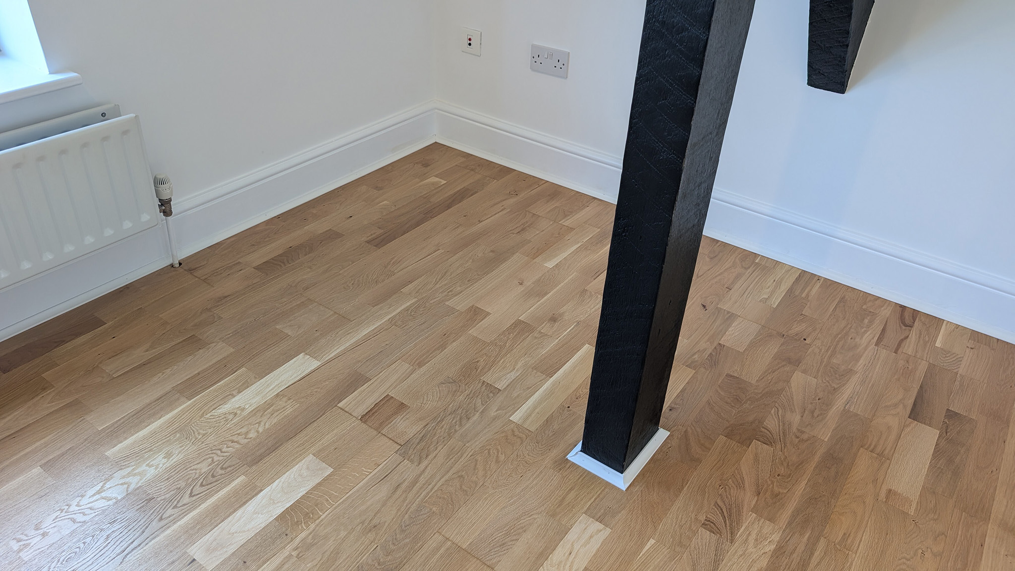 3-strip engineered oak floors restoration - Epsom