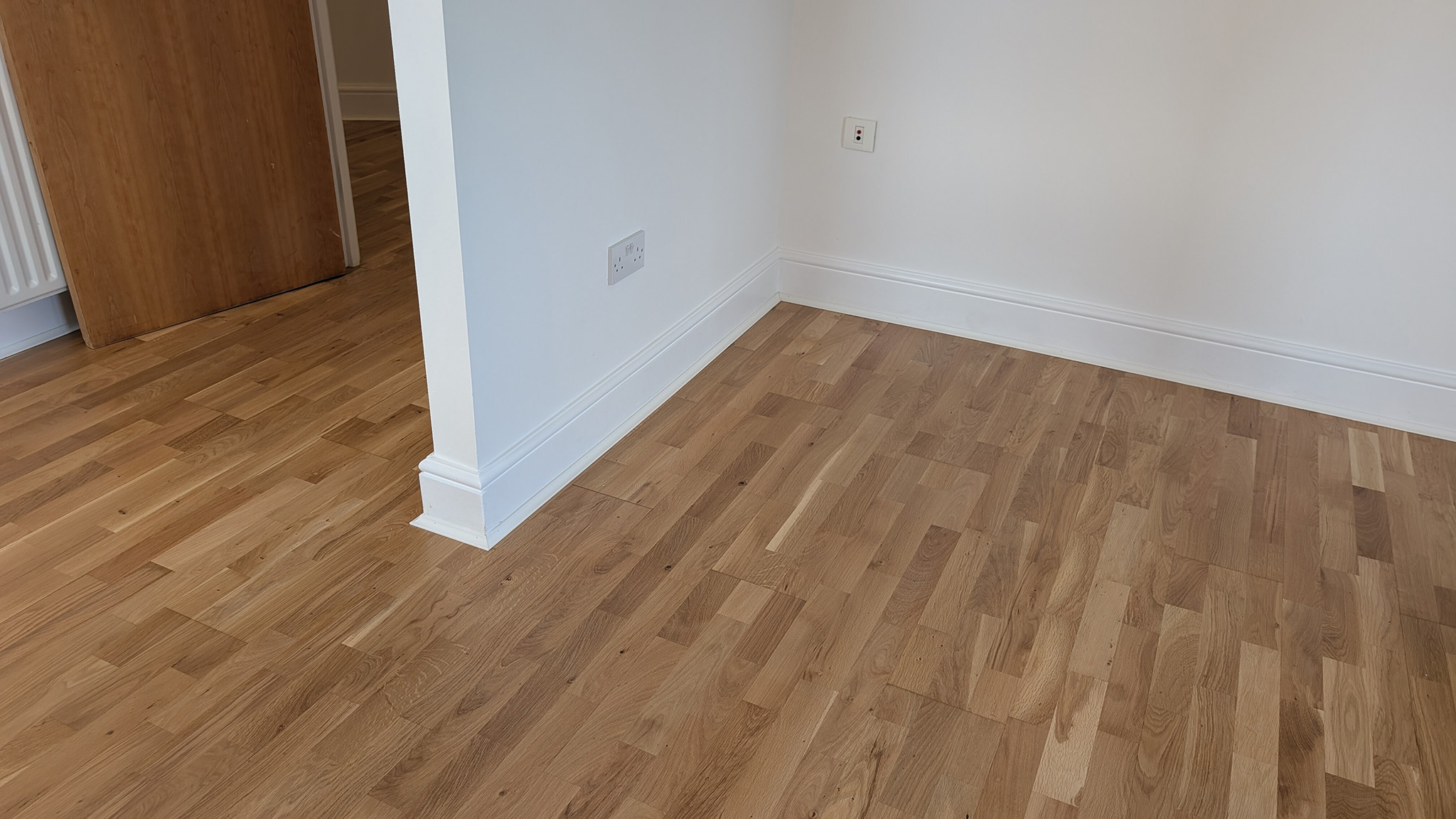 3-strip engineered oak floors restoration - Epsom