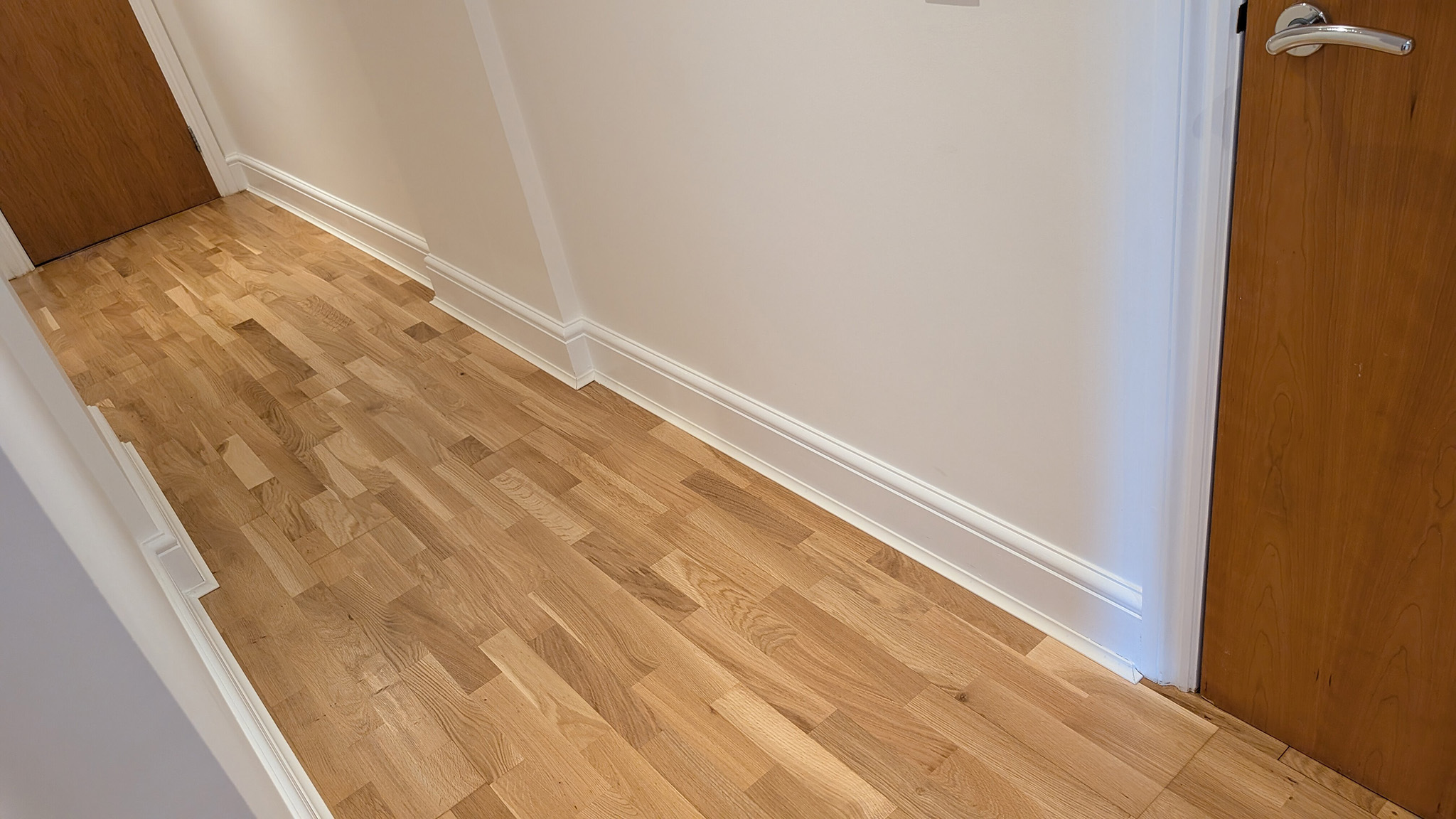 3-strip engineered oak floors restoration - Epsom