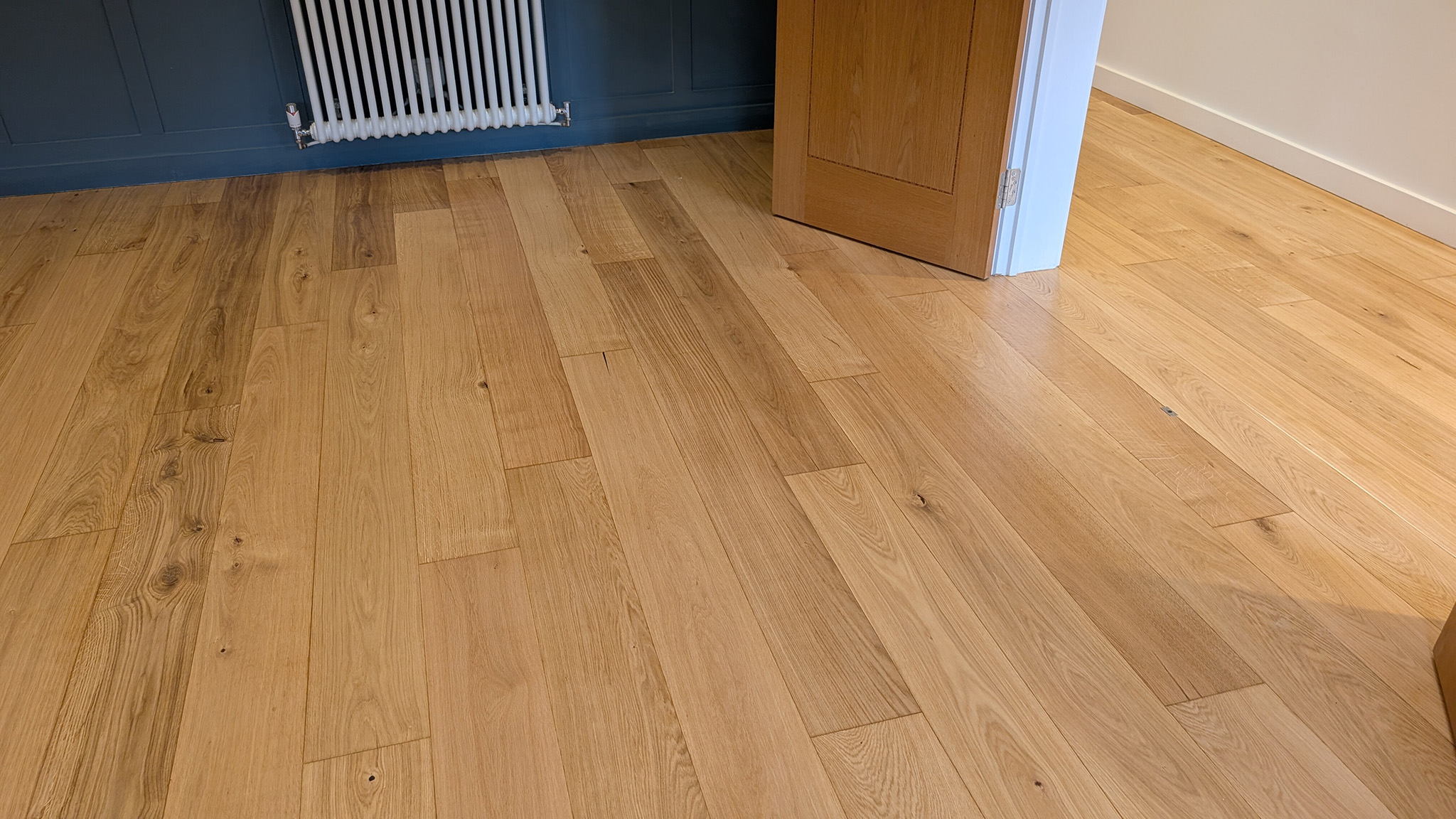 Sanded and sealed engineered oak floor - Harpenden