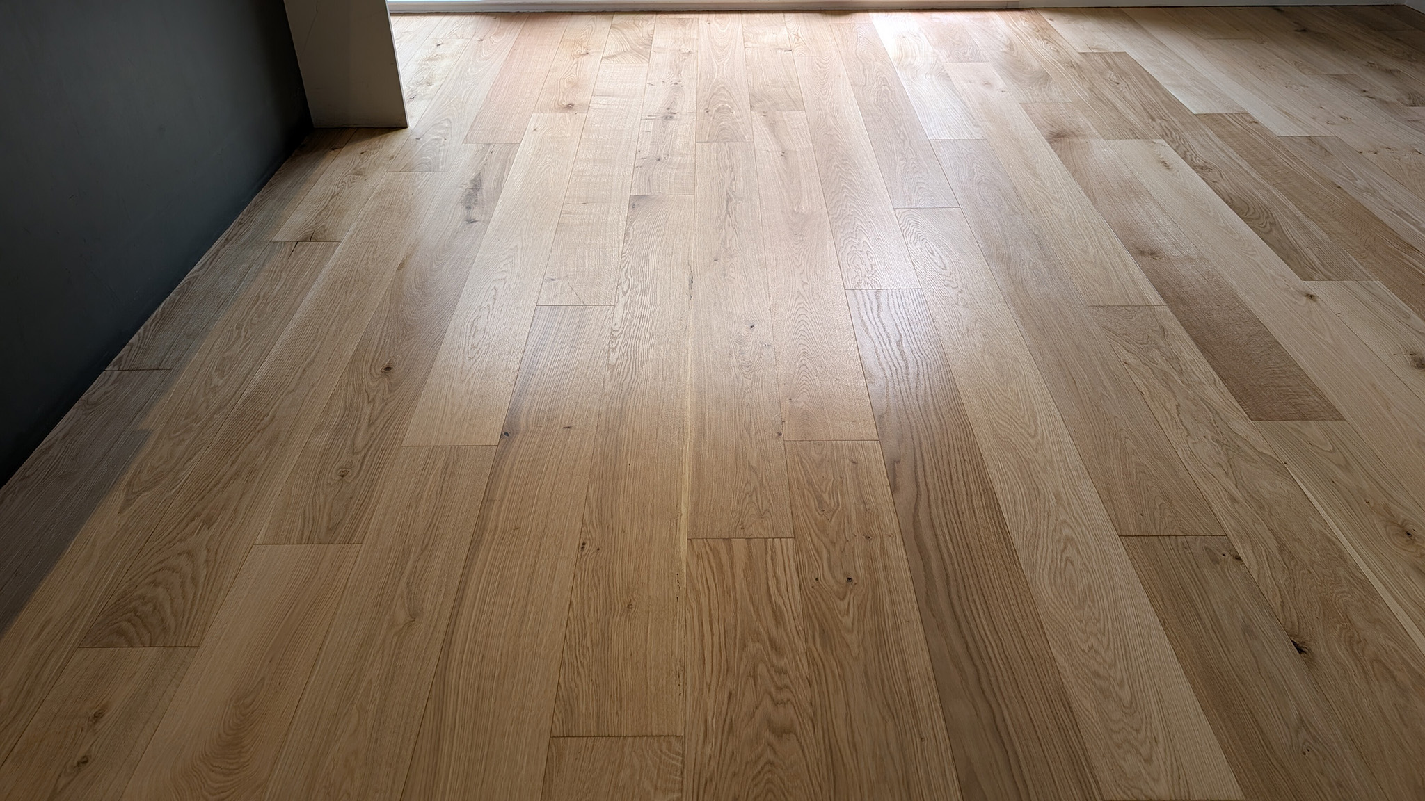 Sanded and sealed engineered oak floor - Harpenden