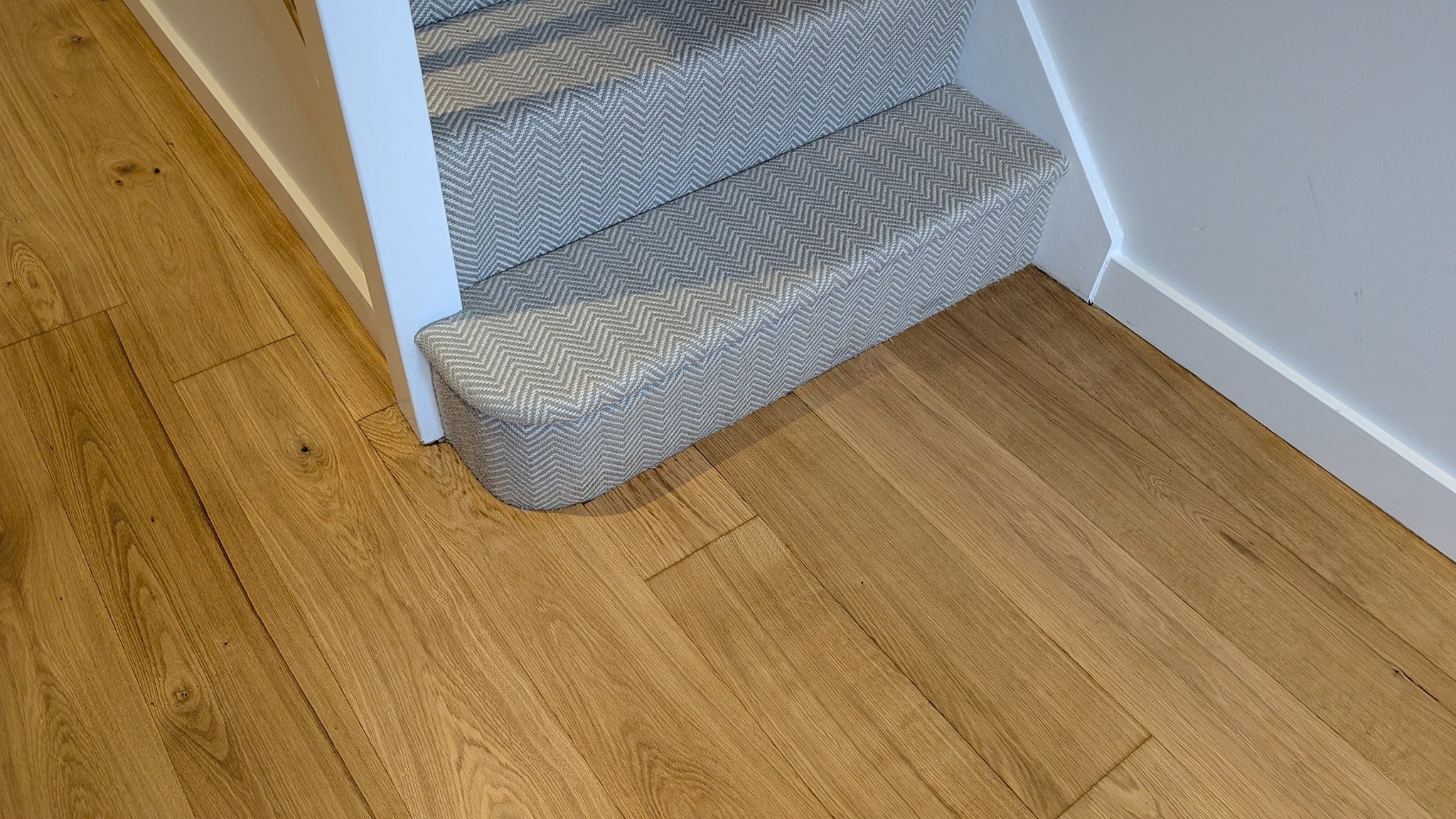 Sanded and sealed engineered oak floor - Harpenden