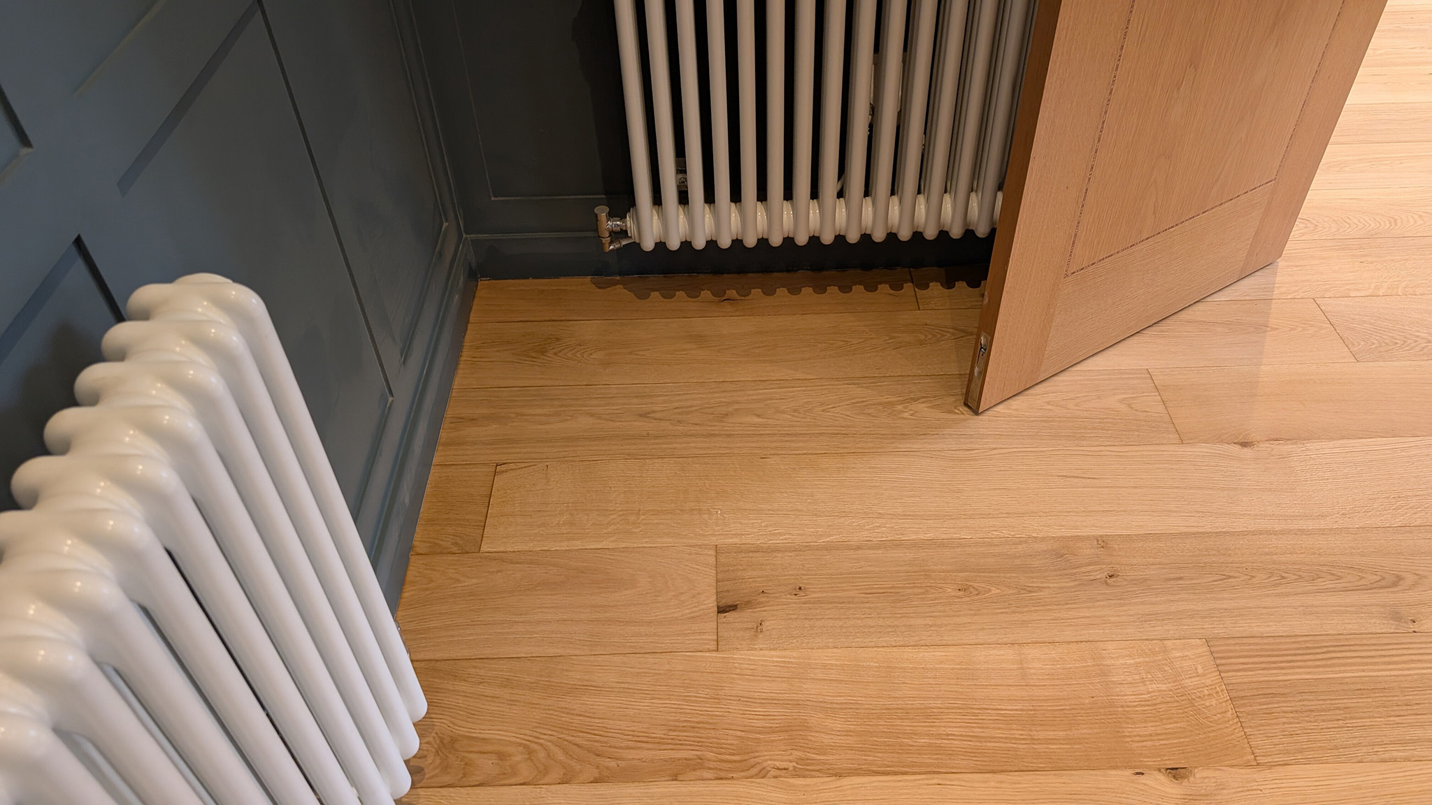 Sanded and sealed engineered oak floor - Harpenden