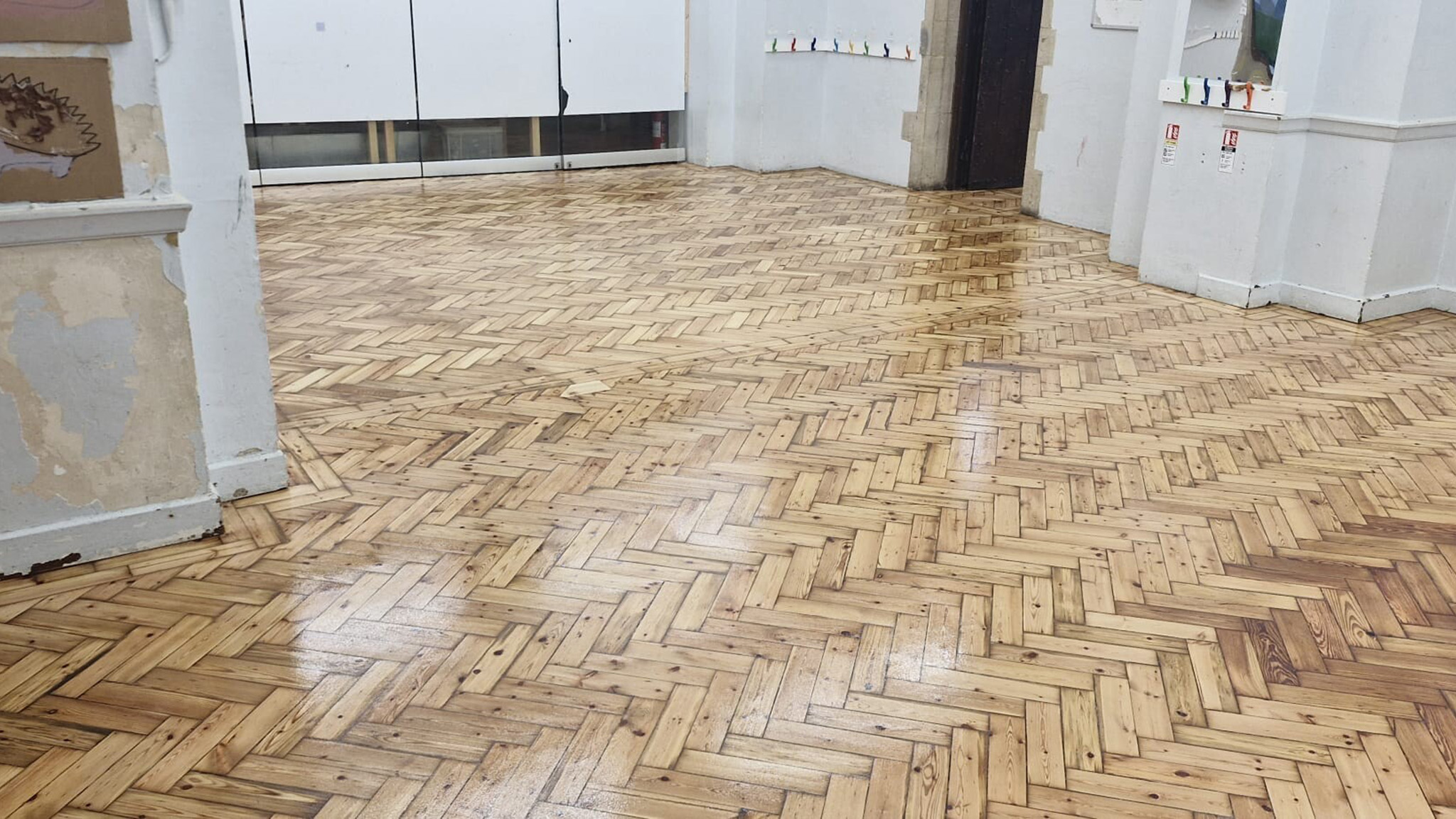 Pine Parquet Flooring Restoration - Marylebone