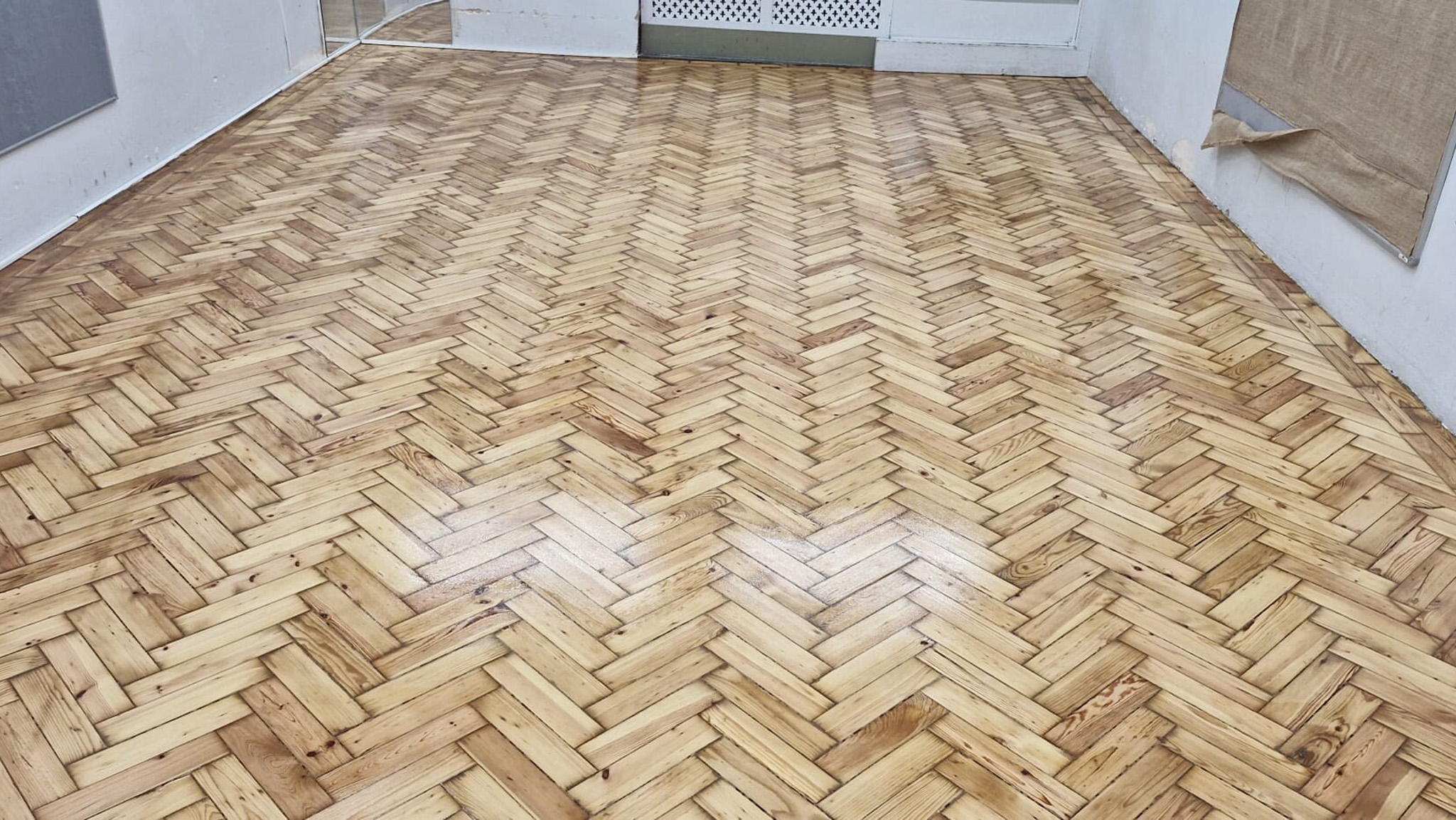 Pine Parquet Flooring Restoration - Marylebone