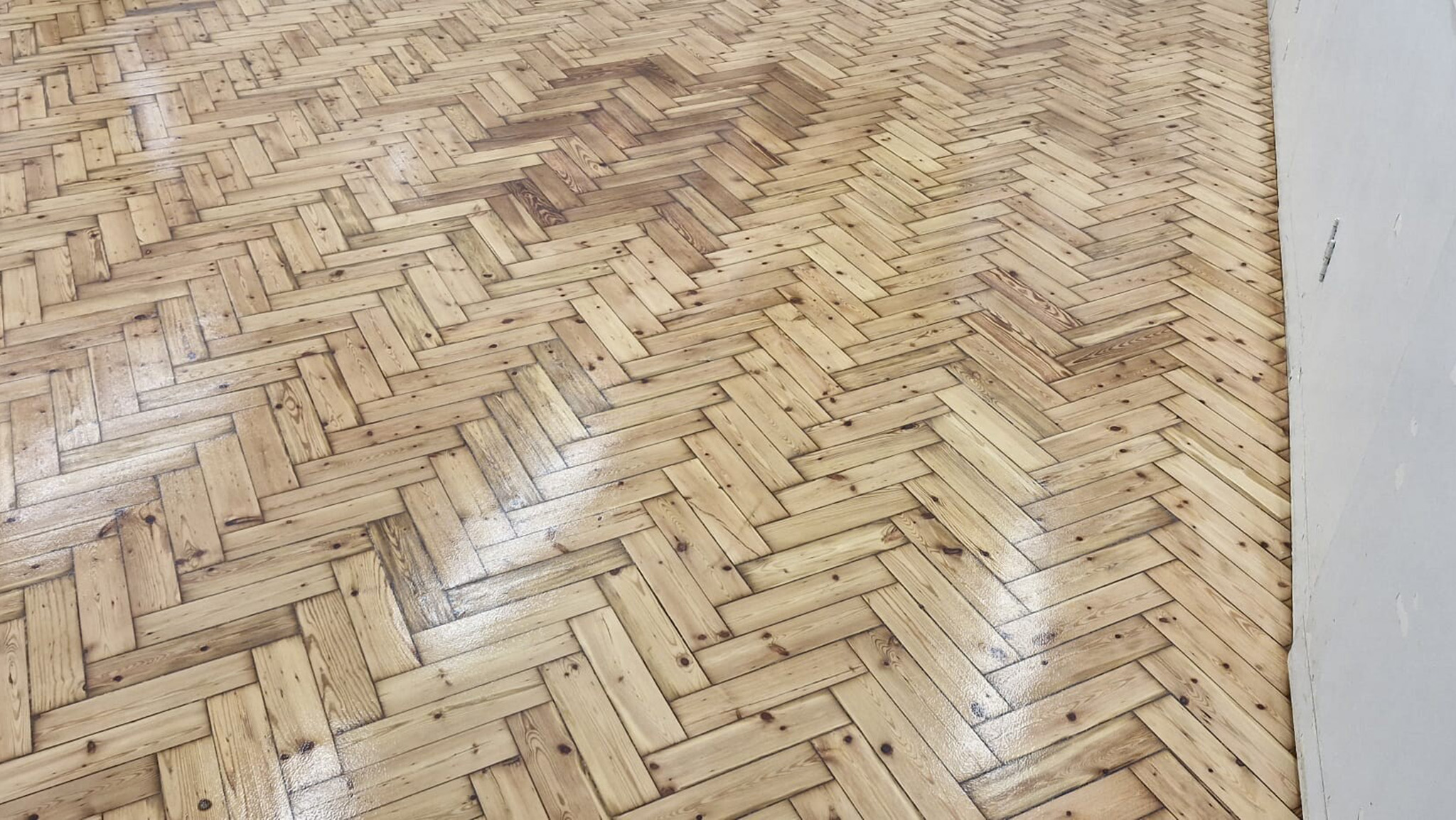 Pine Parquet Flooring Restoration - Marylebone