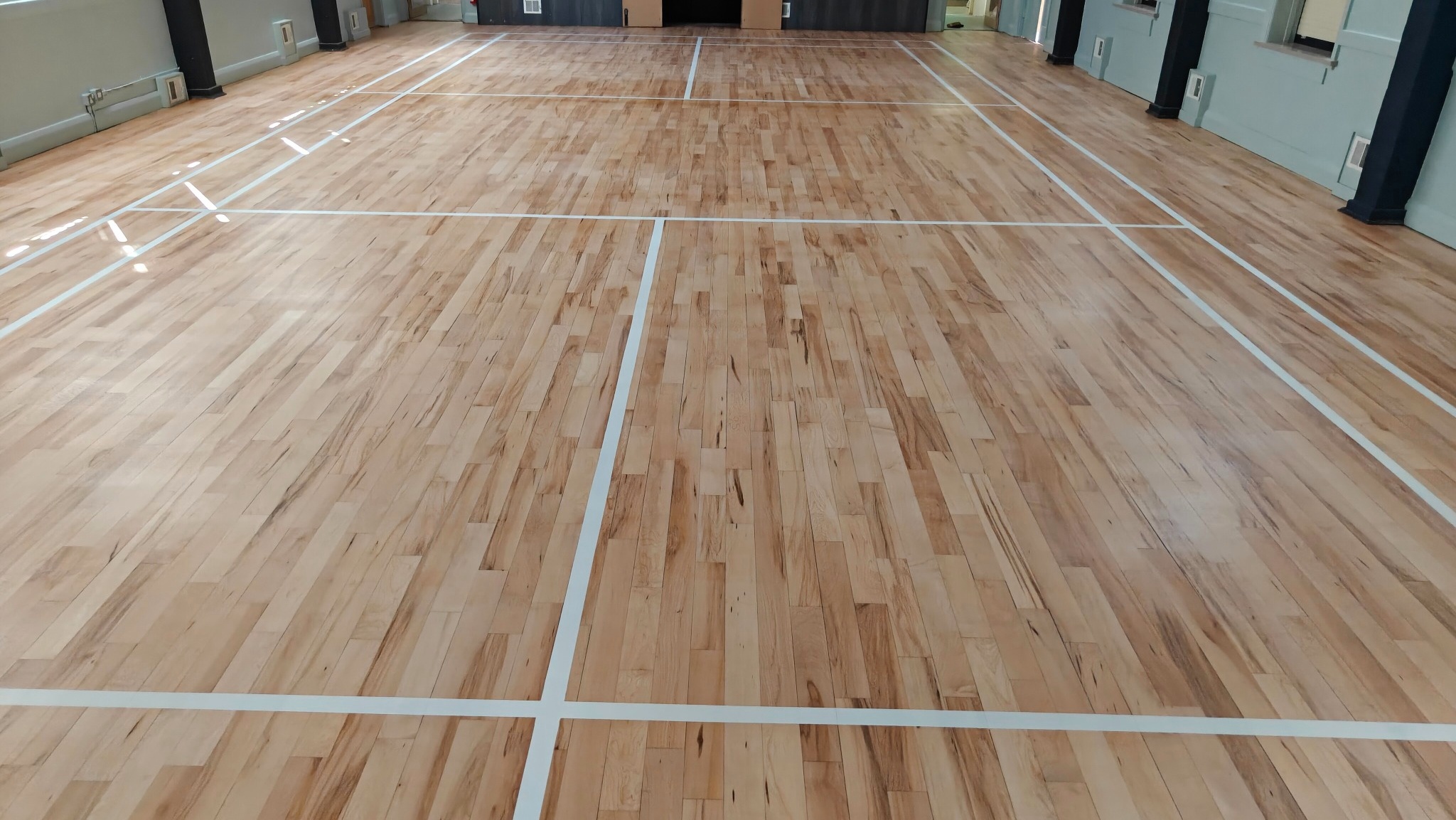 Sports Hall Flooring Sanding and Line Marking - Ickenham