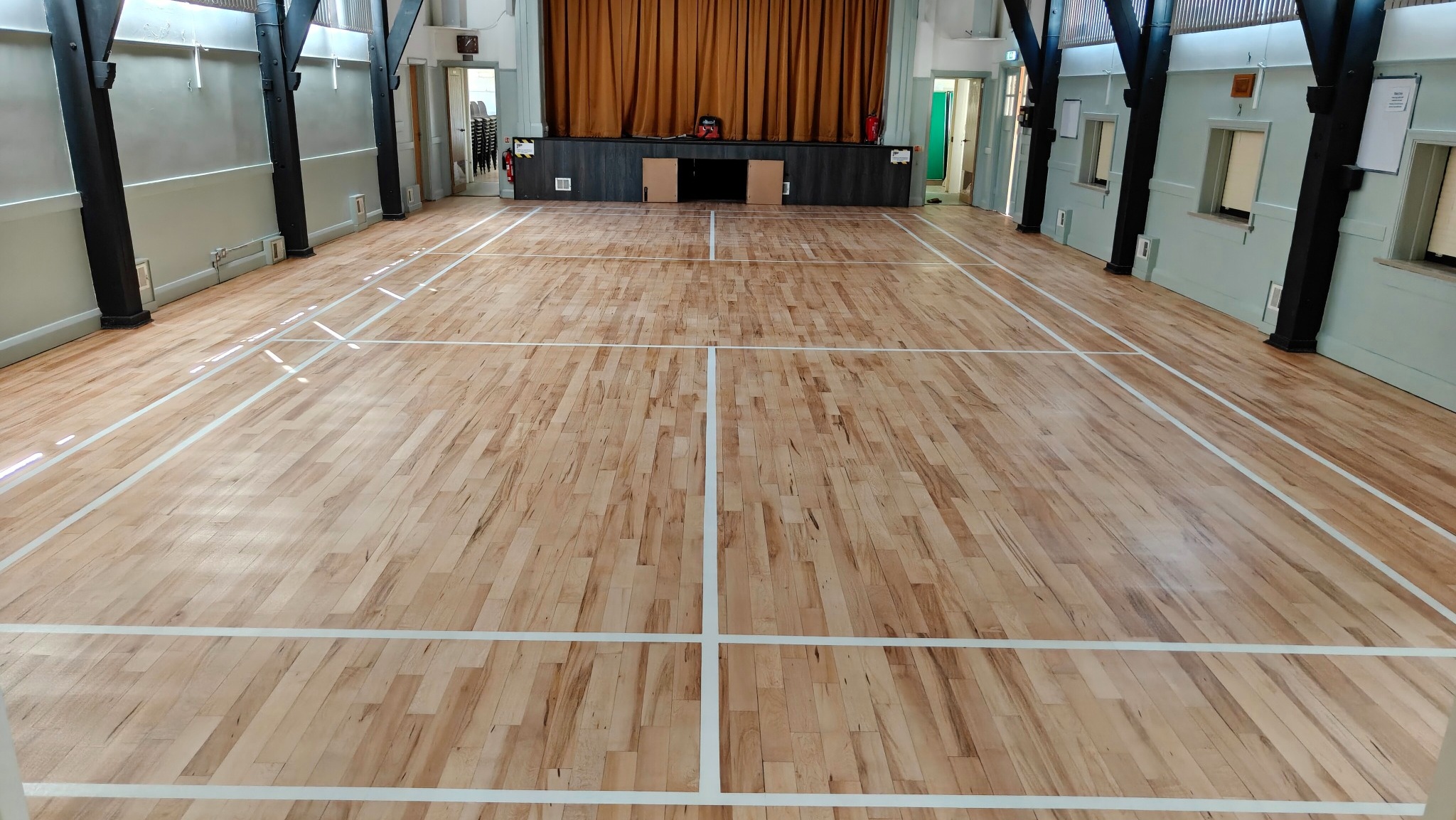 Sports Hall Flooring Sanding and Line Marking - Ickenham