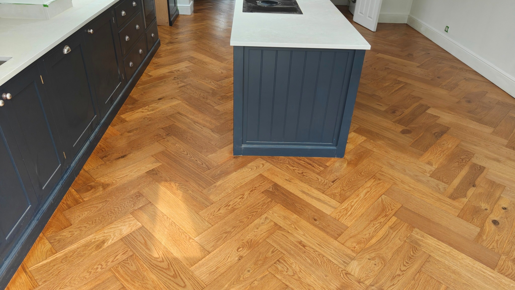Herringbone Flooring Restoration - Wimbledon