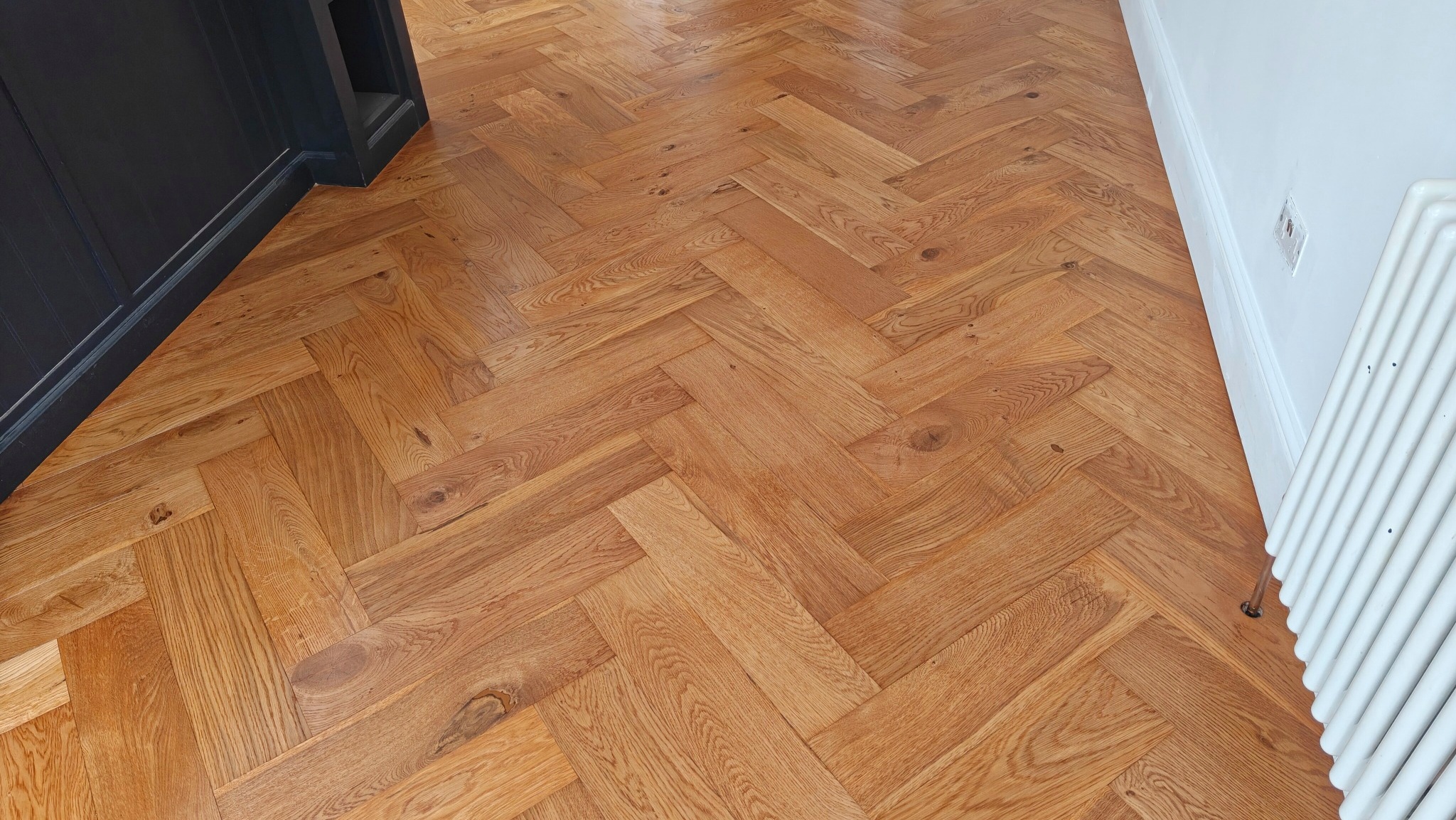 Herringbone Flooring Restoration - Wimbledon