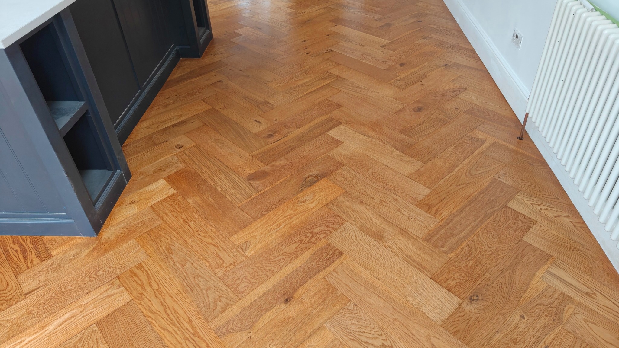 Herringbone Flooring Restoration - Wimbledon